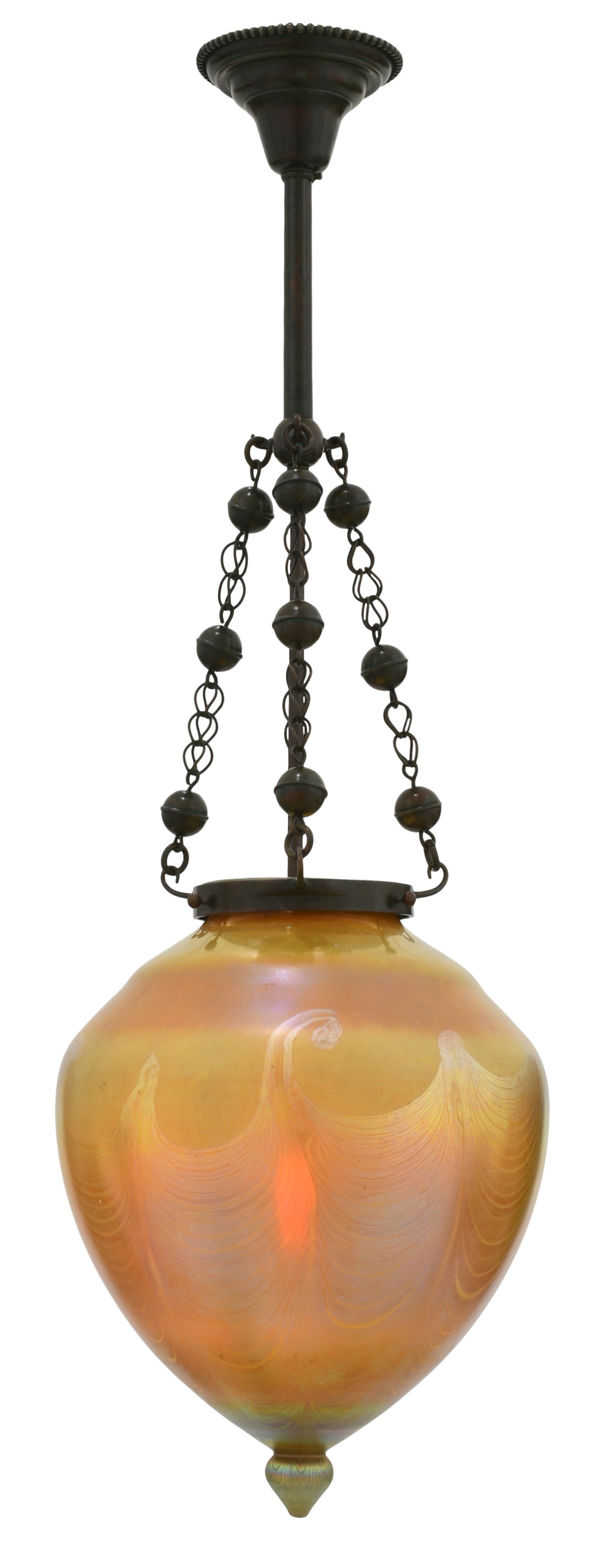 Tiffany Studios, A Large "Stalactite" Ceiling Light - 5