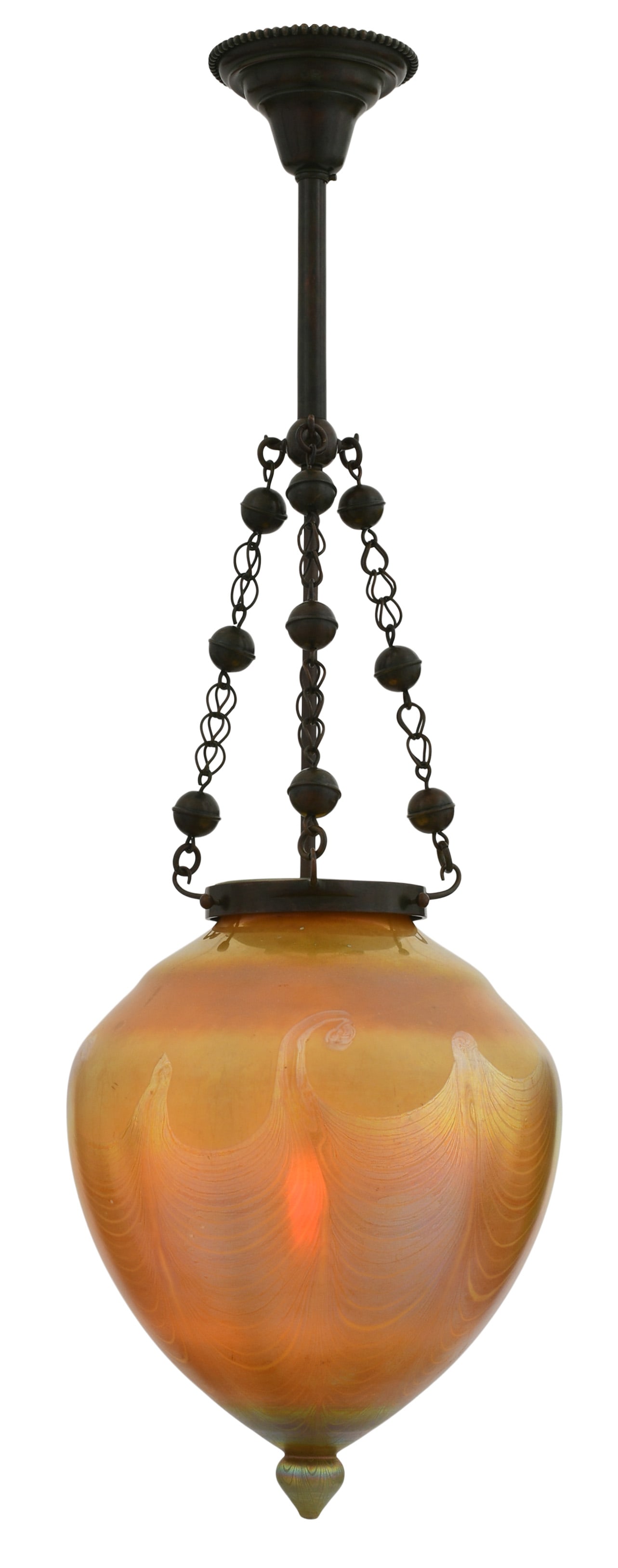 Tiffany Studios, A Large "Stalactite" Ceiling Light - 6