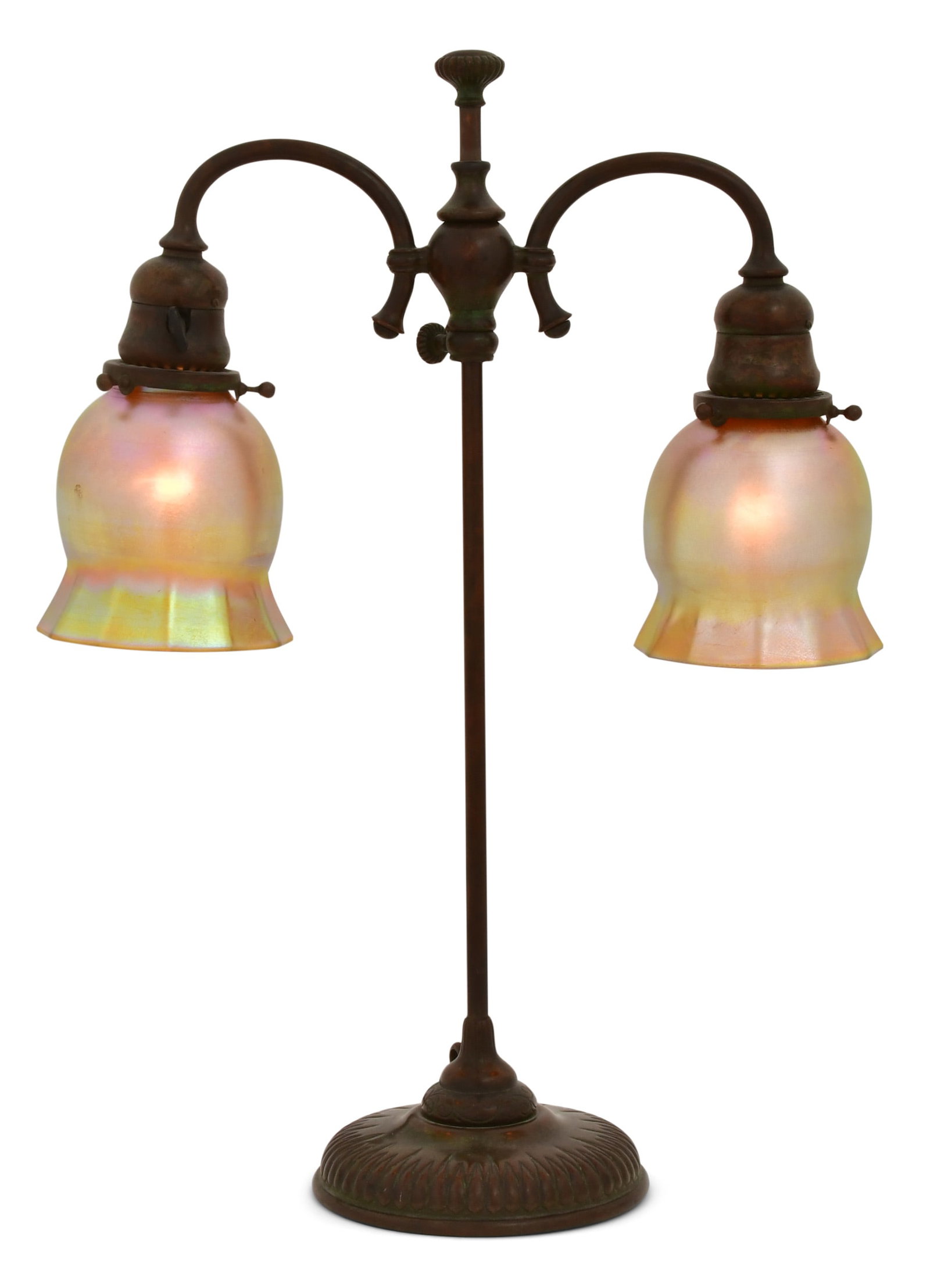 Tiffany Studios Double Student Lamp - 2