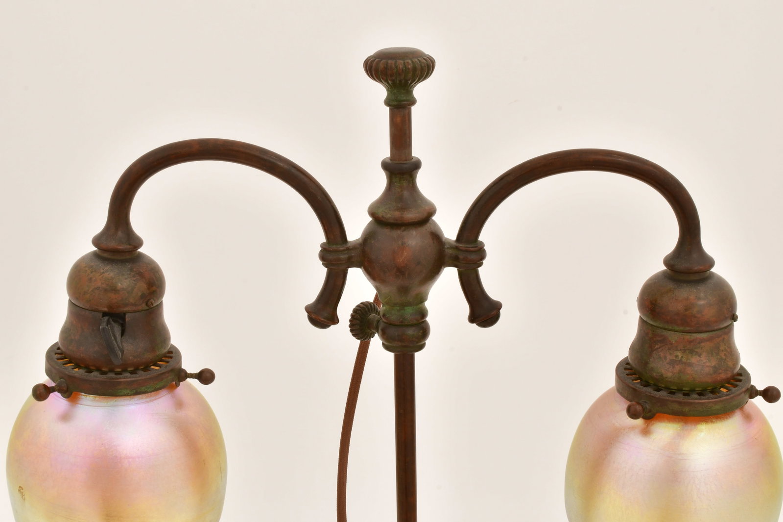 Tiffany Studios Double Student Lamp - 4