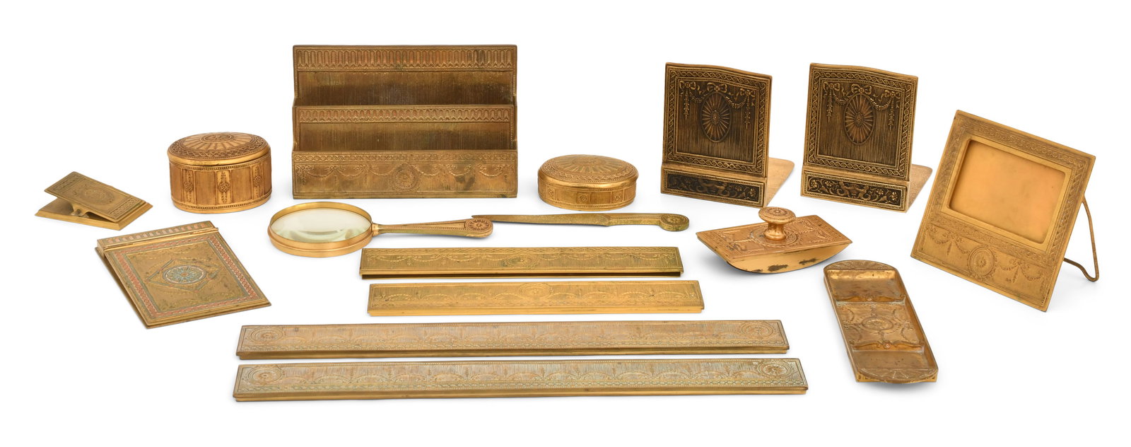 Tiffany Studios "Adam" Thirteen-Piece Desk Set (1 of 1)