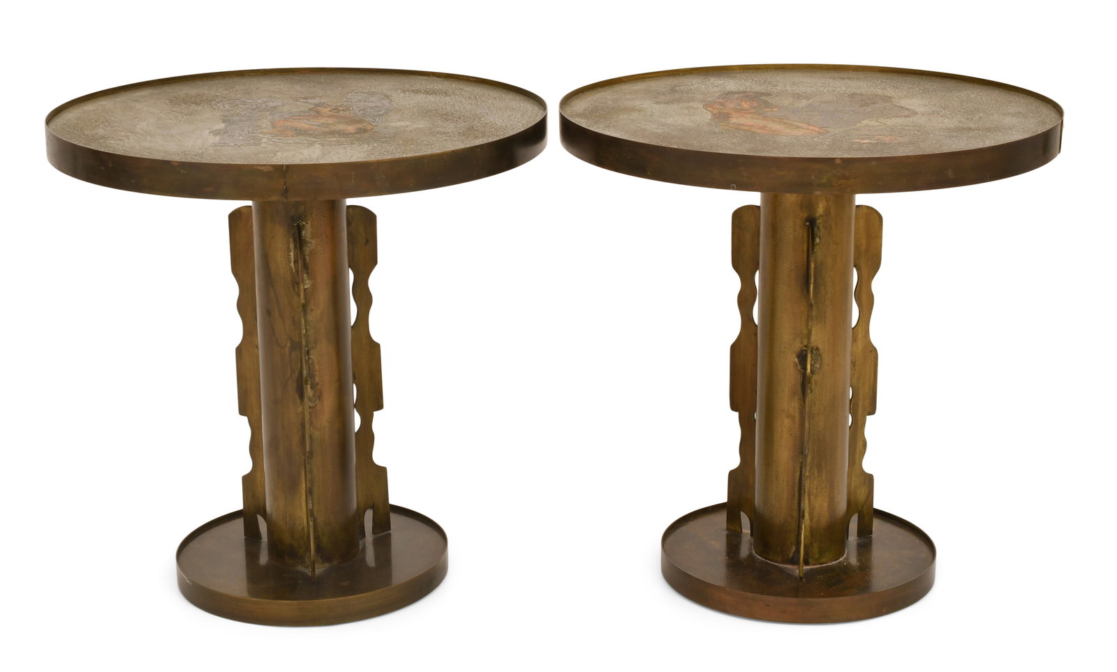 Philip and Kelvin LaVerne, After Picasso, Pair of "Etruscan" Occasional Tables (1 of 1)