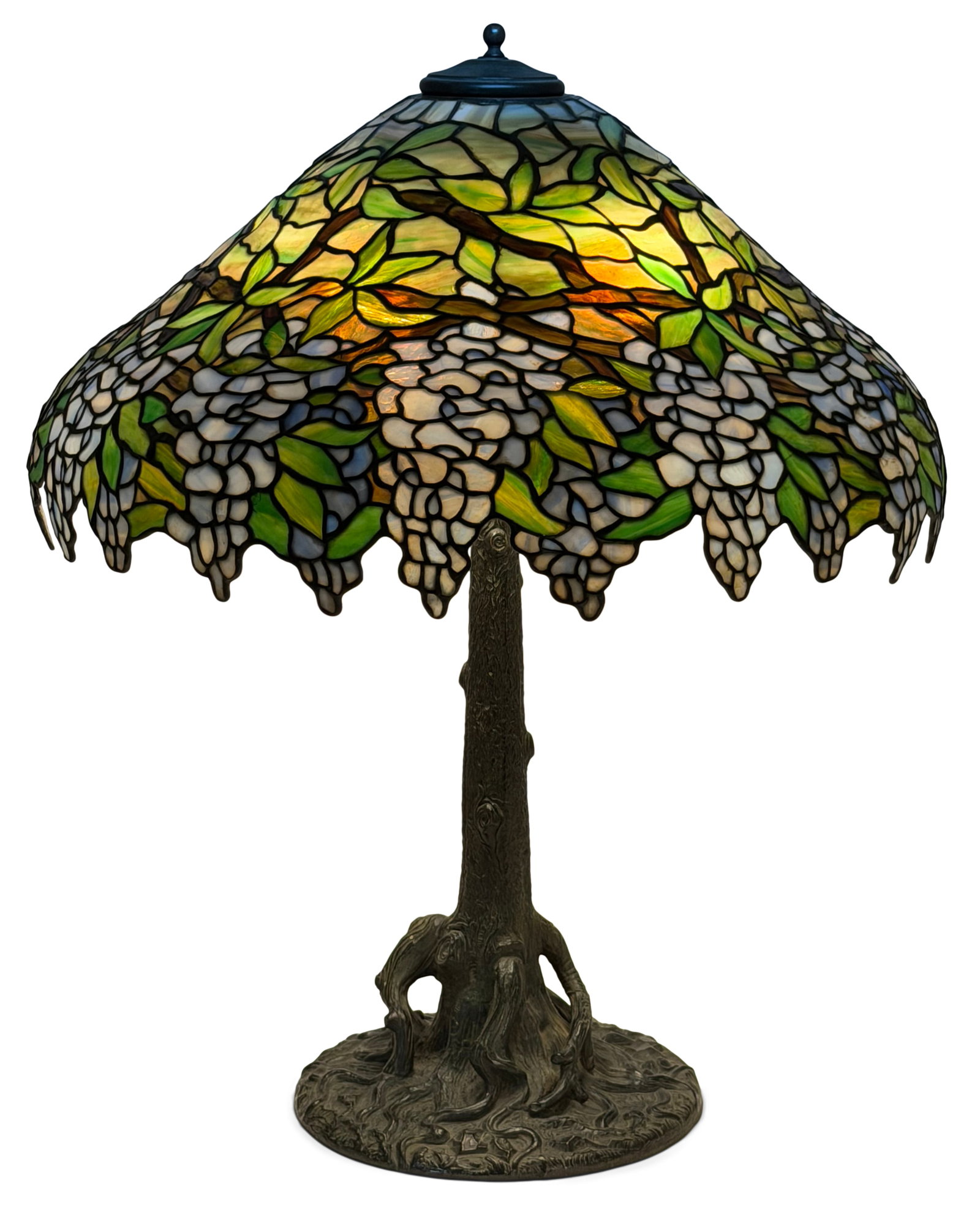 Unique Art Glass & Metal Co. "Wisteria" Table Lamp (1 of 6)