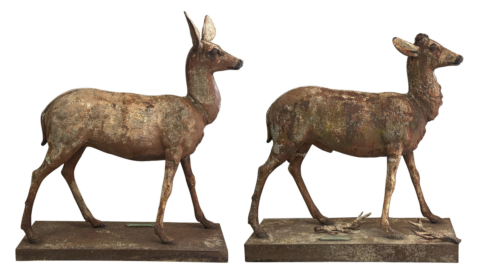 Attr. J.W. Fiske & Co. (1870-1893), Pair of Life-Size Figures of a Stag & Doe, From the State (1 of 12)