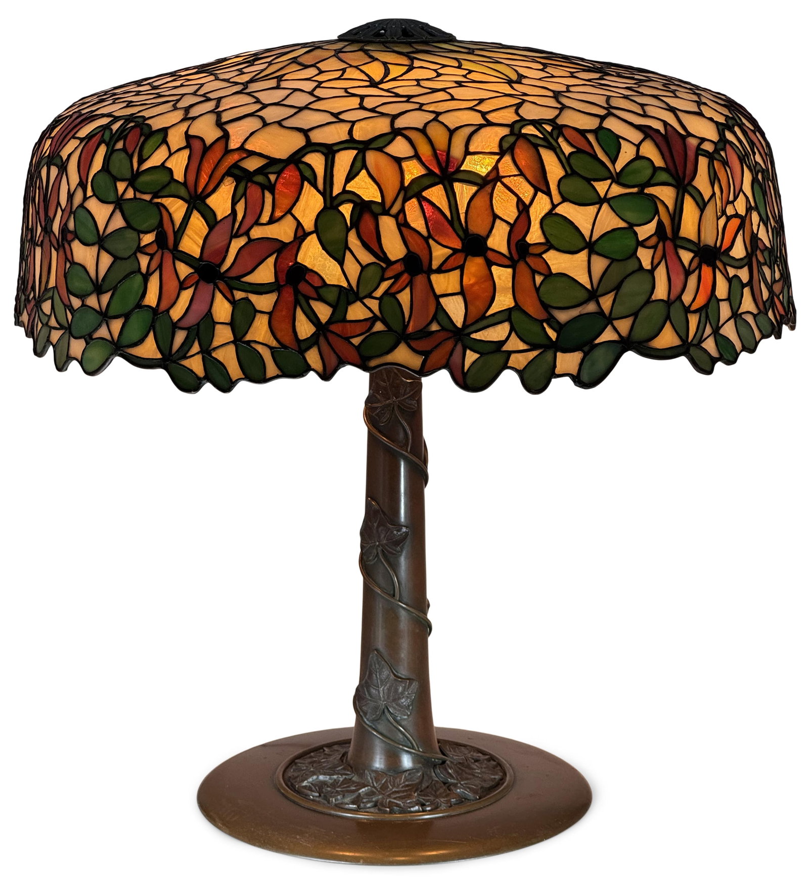 Suess Ornamental Glass Co. "Honeysuckle" Table Lamp (1 of 7)