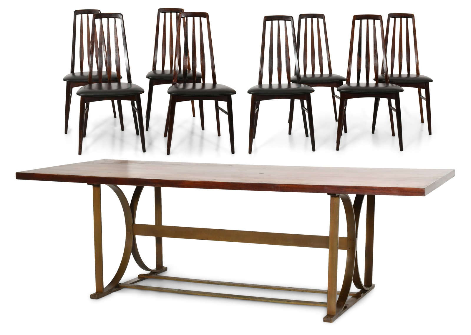 Koefoeds Hornslet Rosewood & Bronze Dining Room Set (1 of 17)