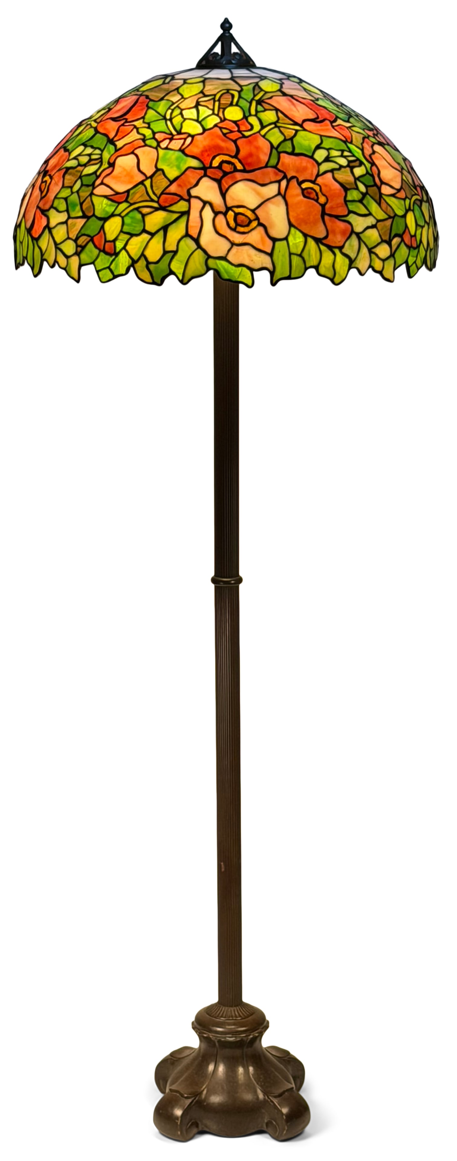 Unique Art Glass & Metal Co. "Poppy" Floor Lamp with Handel Base (1 of 1)