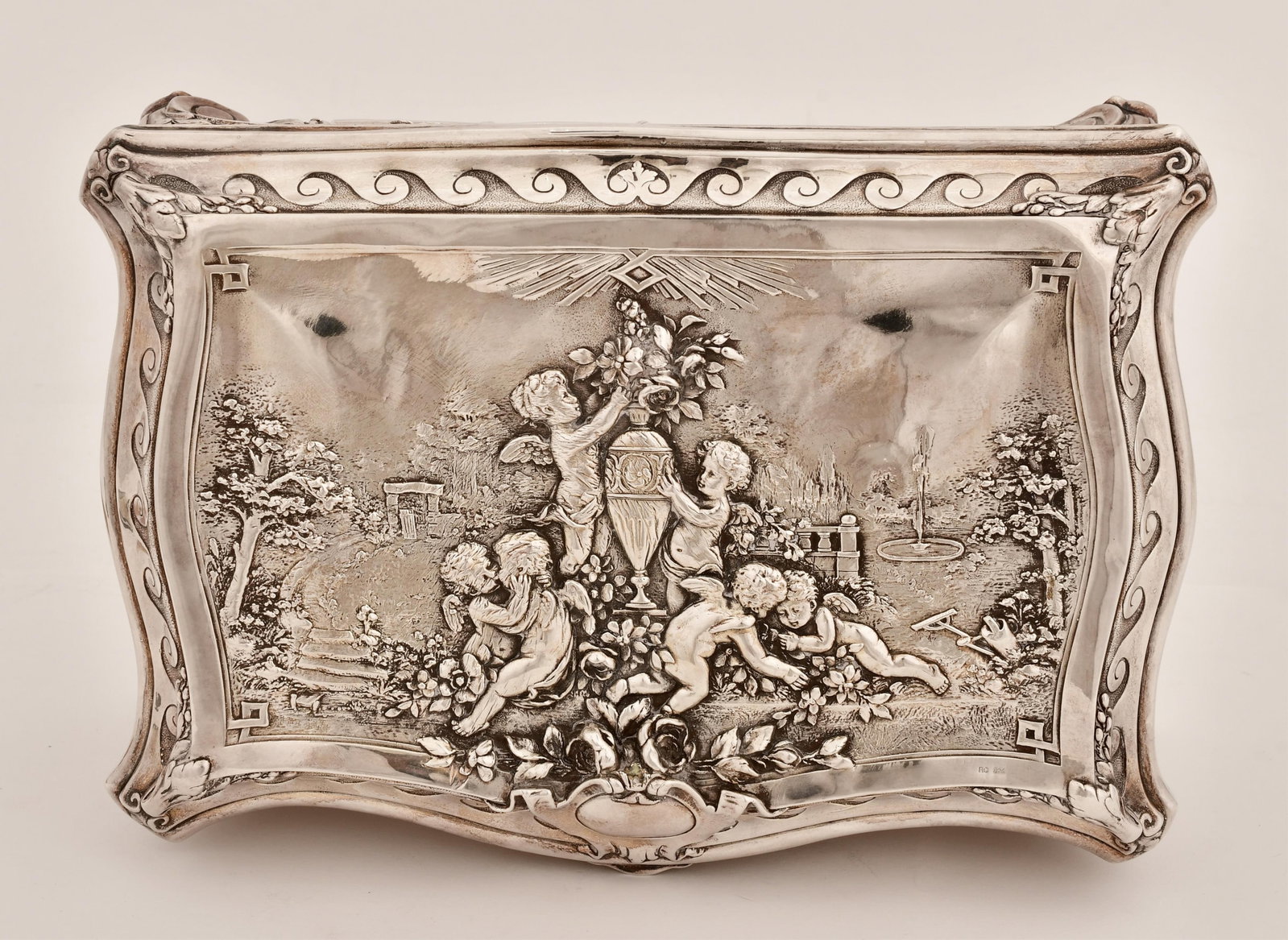 Continental Sterling Silver Repousse Box - 5