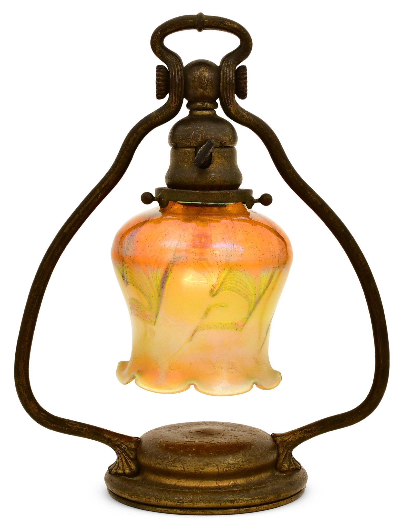 Tiffany Studios "Bell" Desk Lamp with Decorated Favrile Glass Shade (1 of 1)