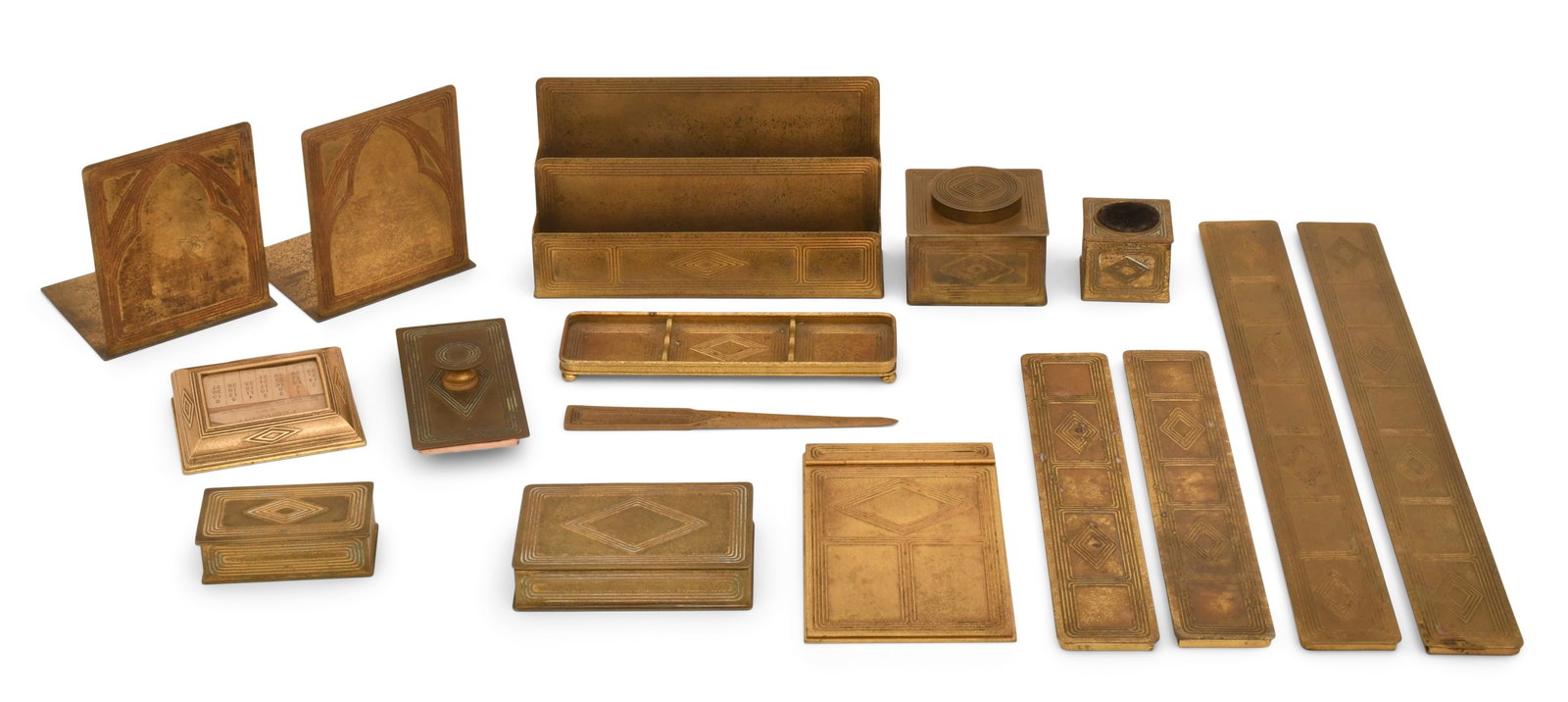 Tiffany Studios "Graduate" Thirteen-Piece Desk Set (1 of 1)