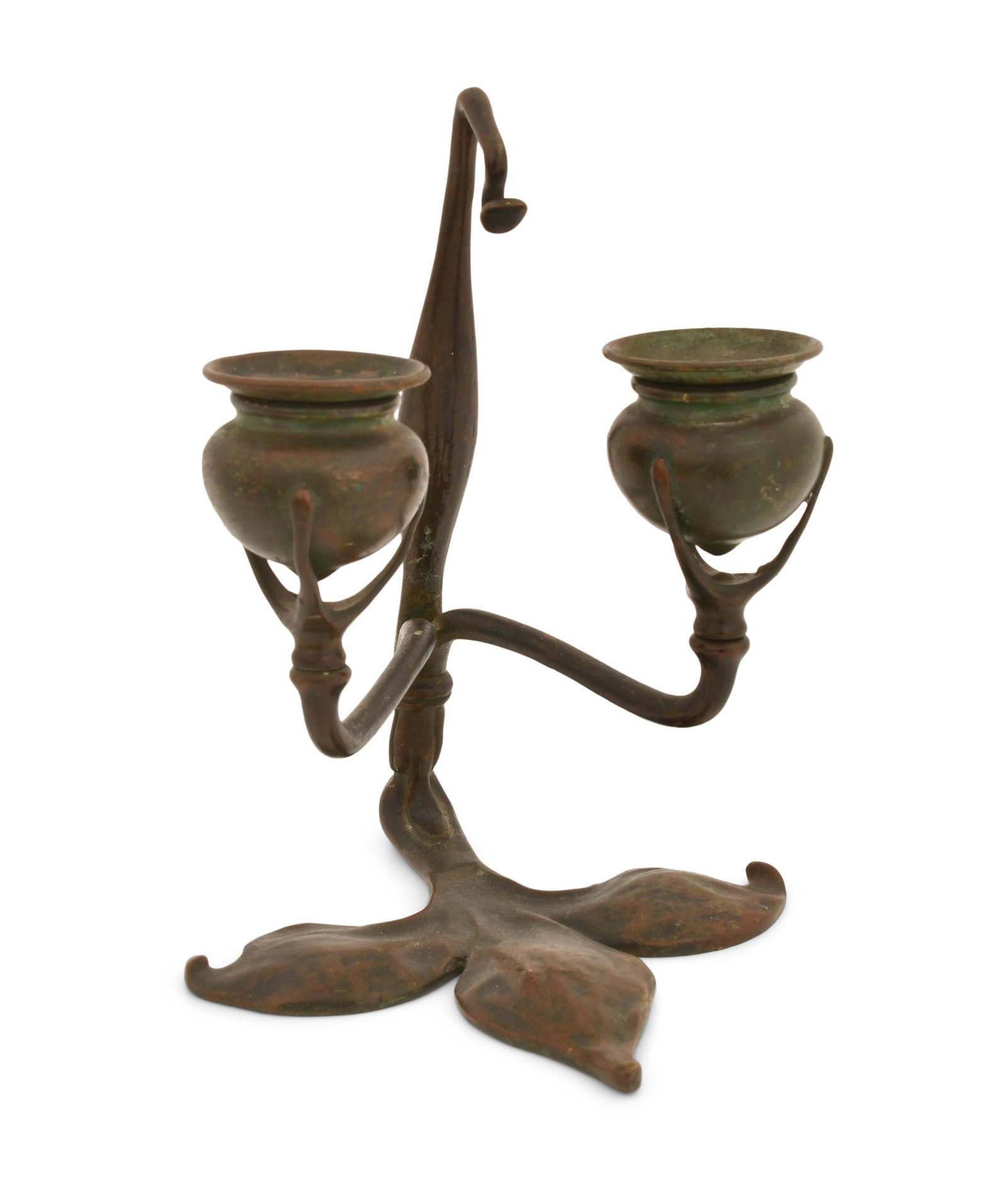 Tiffany Studios "Fleur de Lis" Double Candlestick (1 of 9)