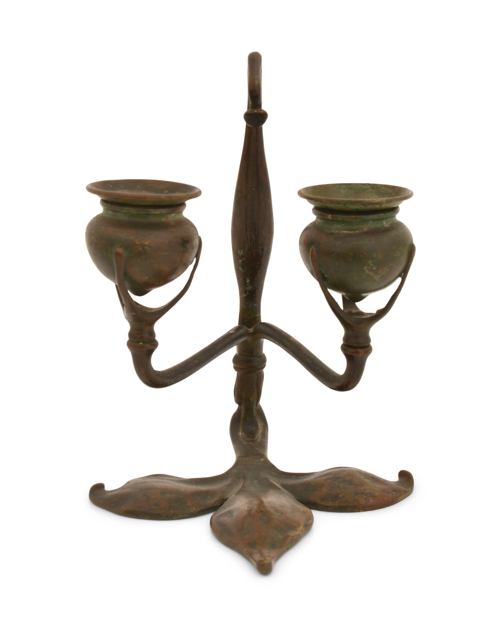 Tiffany Studios "Fleur de Lis" Double Candlestick - 3