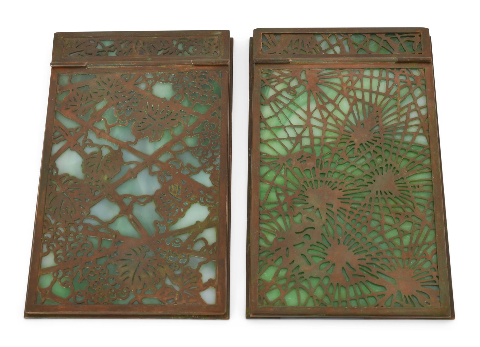 Tiffany Studios "Grapevine" & "Pine Needle" Notepad Holders (1 of 1)