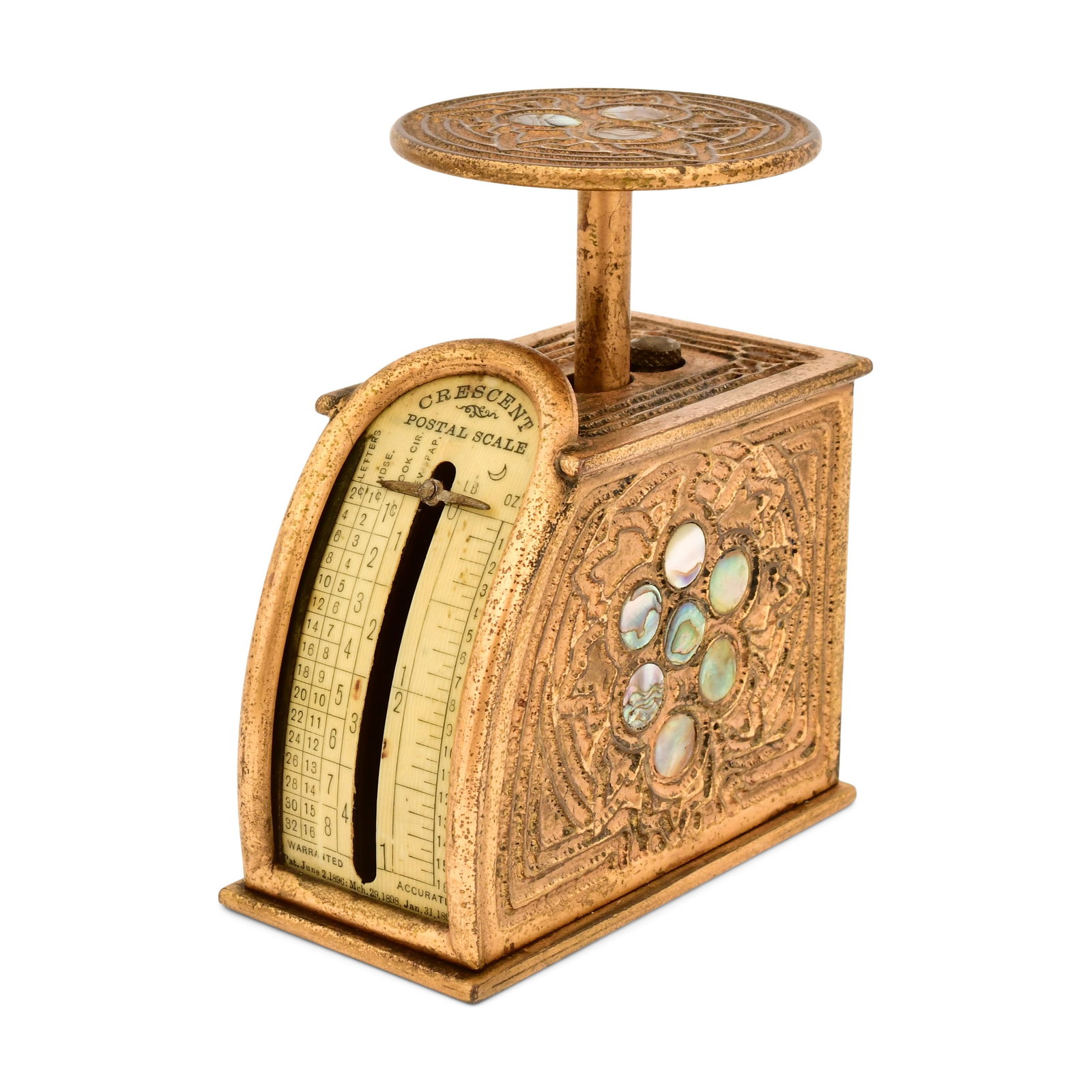 Tiffany Studios "Abalone" Postage Scale - 2