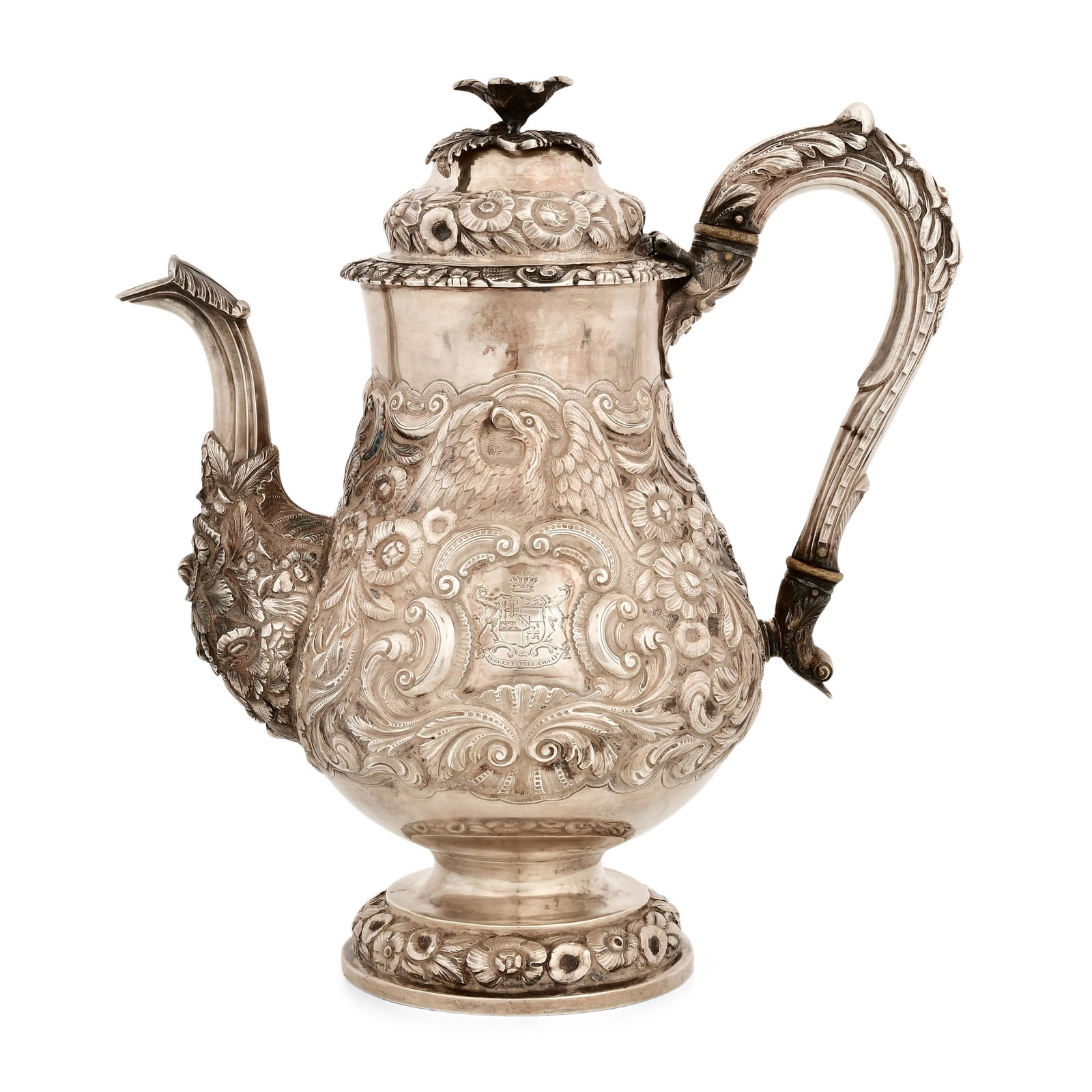 English William IV Sterling Silver Coffee Pot by James Le Bas (1 of 1)