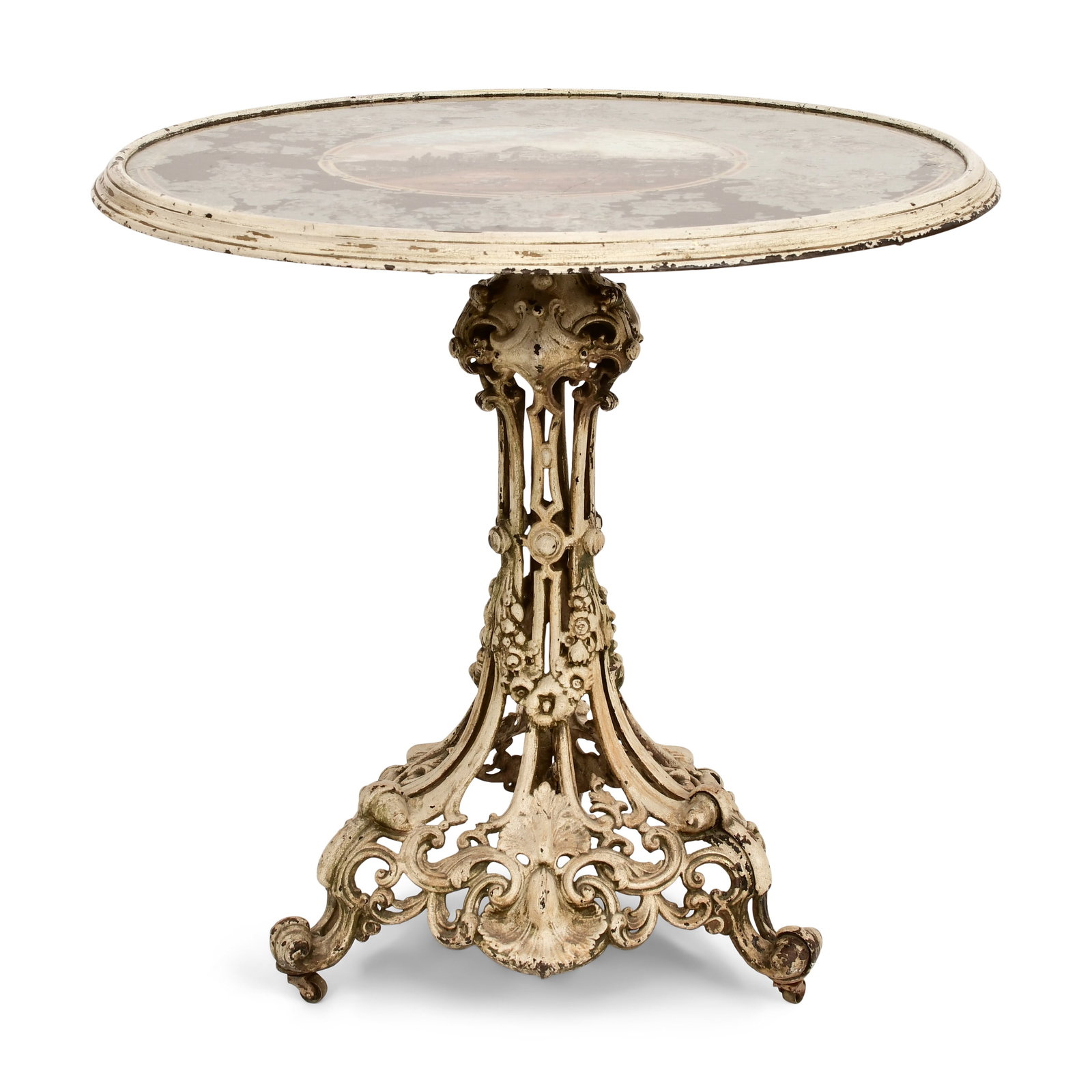 American Cast Iron & Reverse Painted Table with the U.S. Capitol (1 of 1)