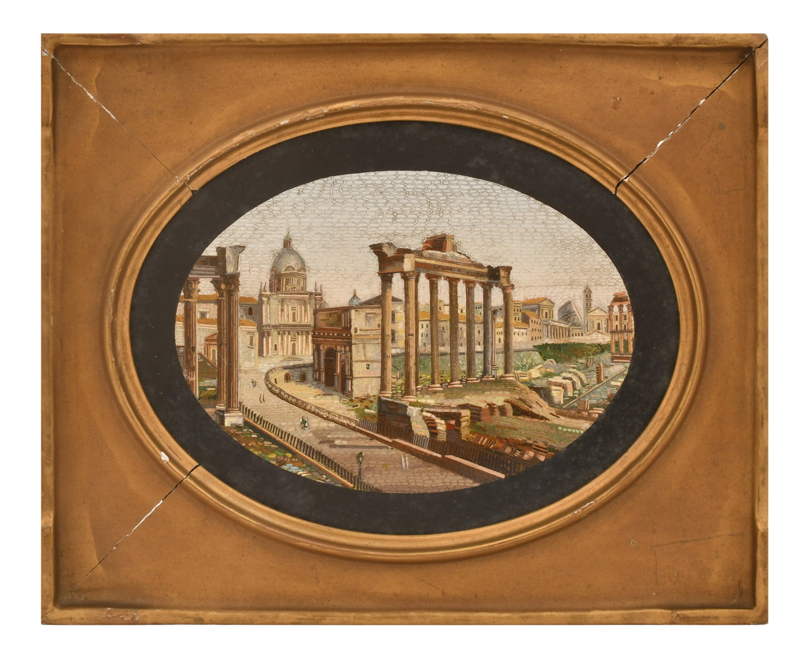 Italian Micro-Mosaic Plaque of the Roman Forum (1 of 3)