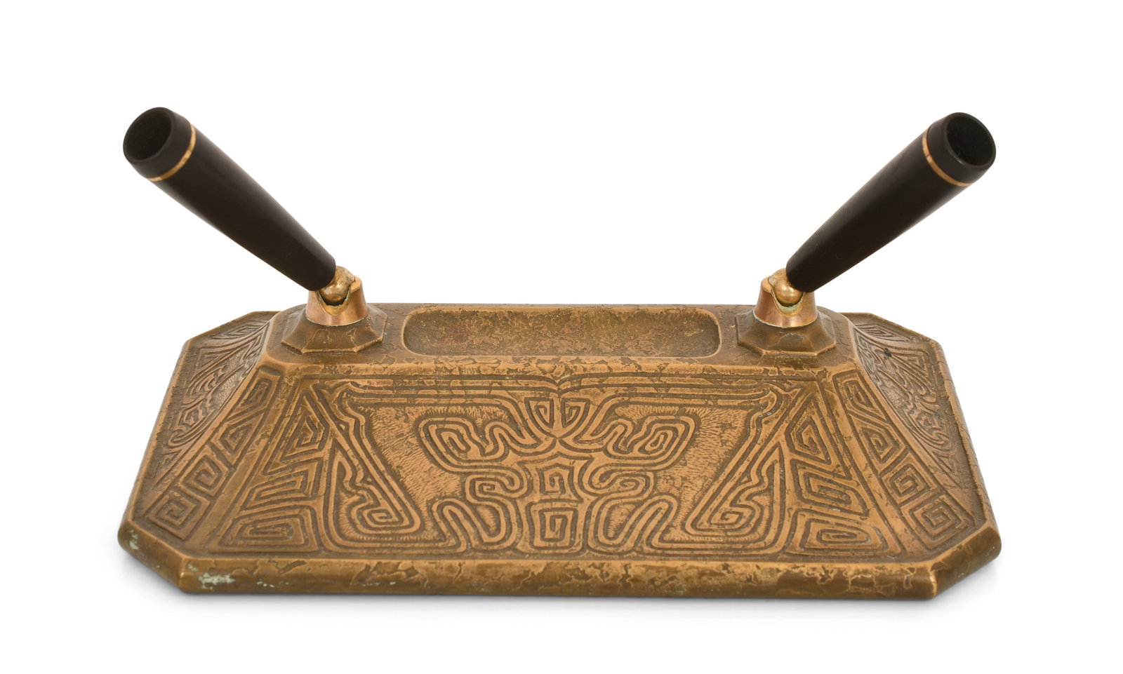 Tiffany Studios "Chinese" Double Pen Holder (1 of 1)