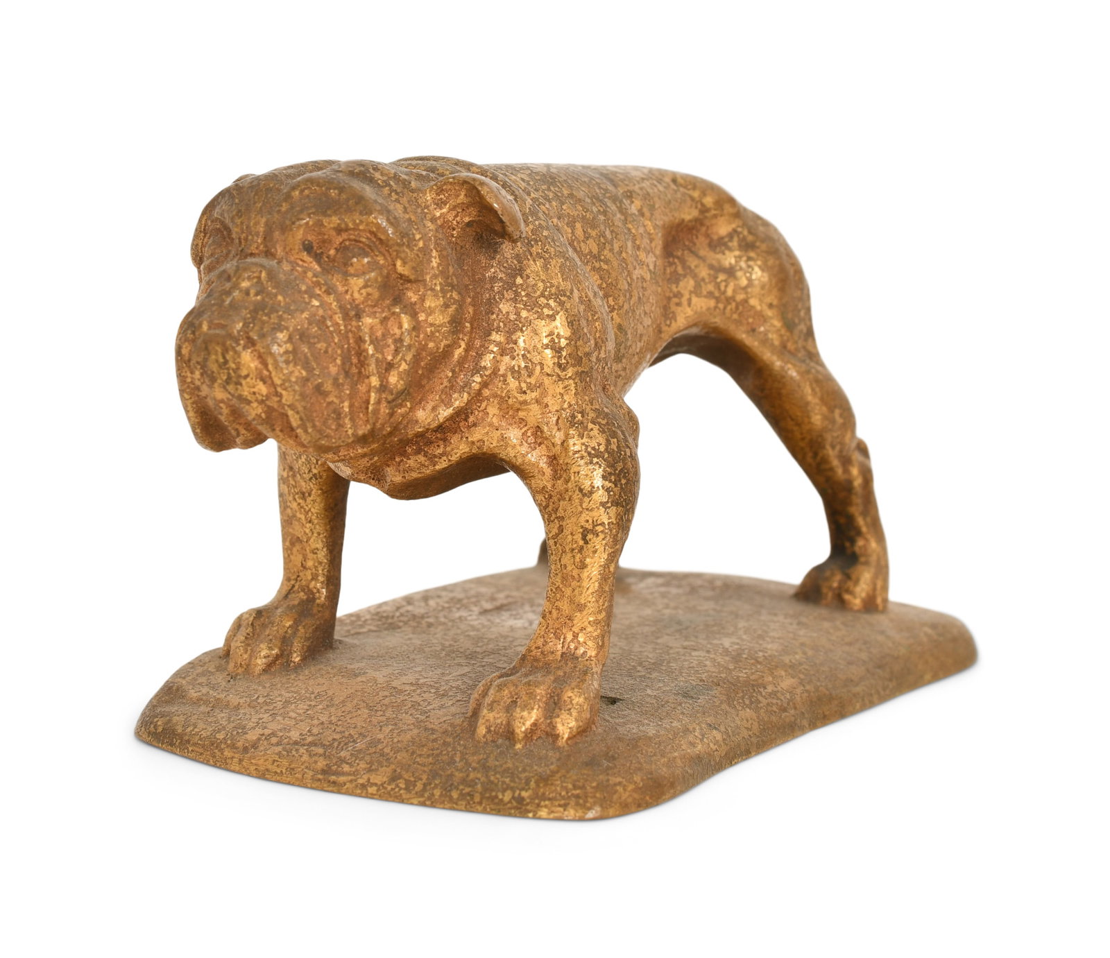 Tiffany Studios "Bulldog" Paperweight: Tiffany Studios "Bulldog" Paperweight circa 1910 gilt bronze impressed "Tiffany Studios, New York, 890" 2 1/4 x 4 1/4 x 4 1/4 inches Provenance: Property from an Important Northeast Collection Othe