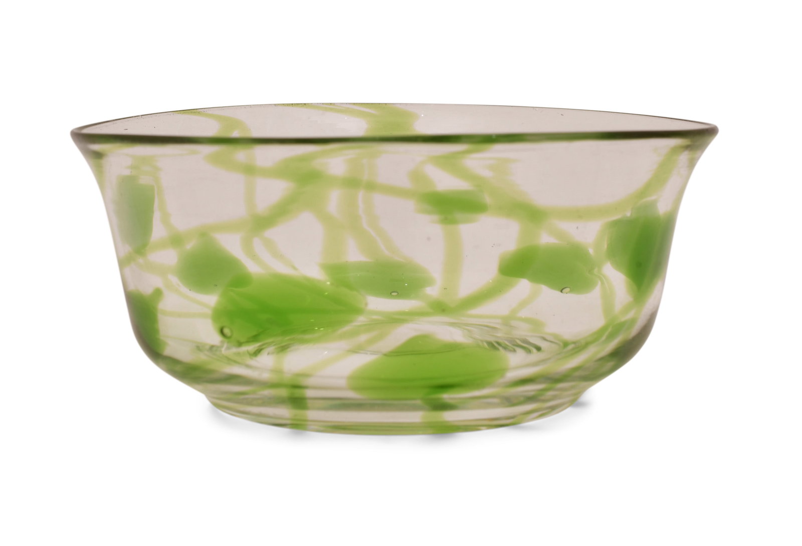 Tiffany Studios "Leaf & Vine" Bowl: Tiffany Studios "Leaf & Vine" Bowl circa 1910 favrile glass engraved "L.C.T. Favrile V992" 1 3/4 x 4 inches Provenance: Private Collection, Massachusetts Other Notes: Fontaine's Auction Gallery can
