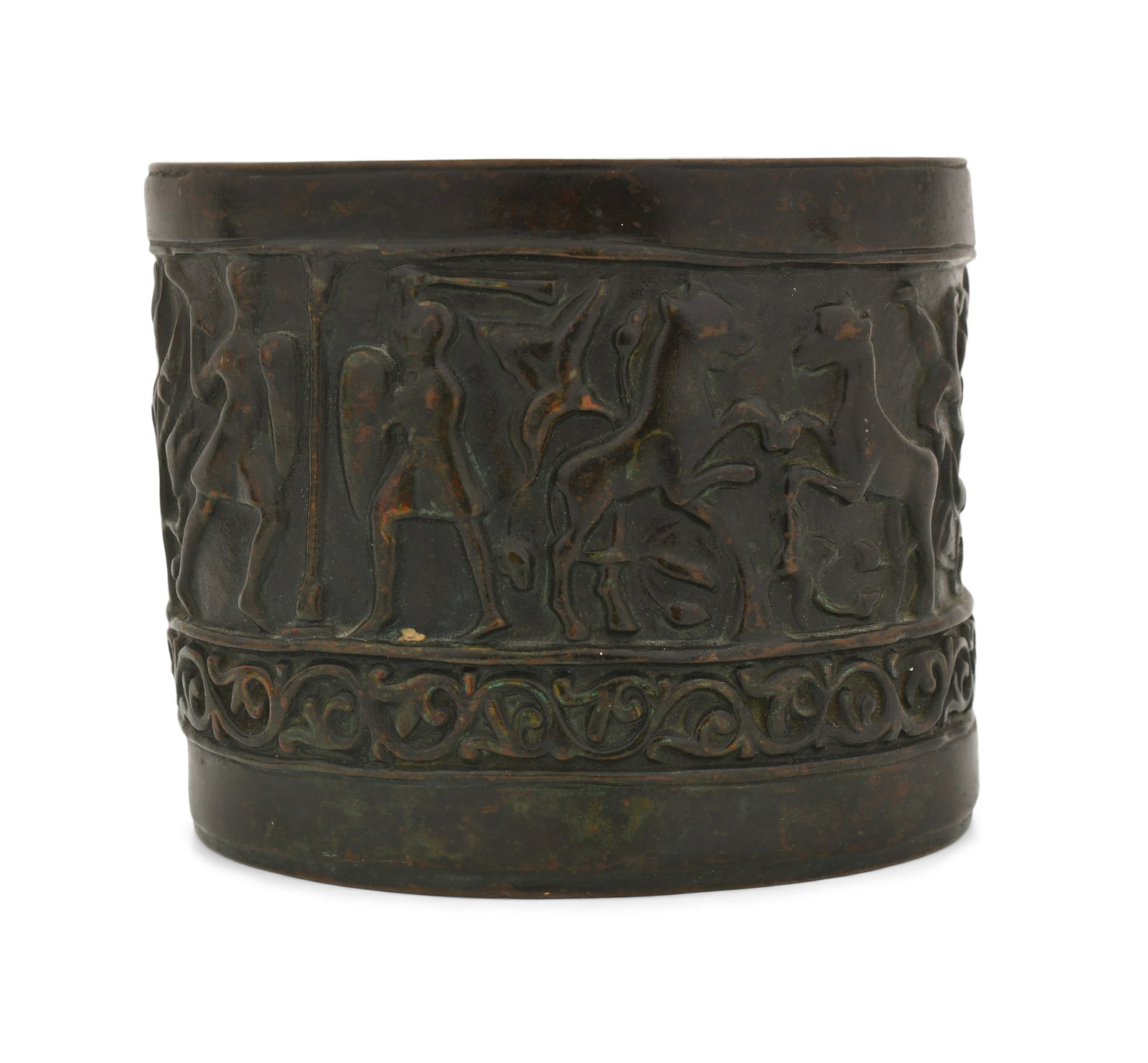 Tiffany Studios "From the Antique" Planter: Tiffany Studios "From the Antique" Planter early 20th century patinated bronze impressed "Tiffany Studios, S113, From The Antique, 1606" 3 1/2 x 4 1/2 x 4 inches Other Notes: Fontaine's Auction