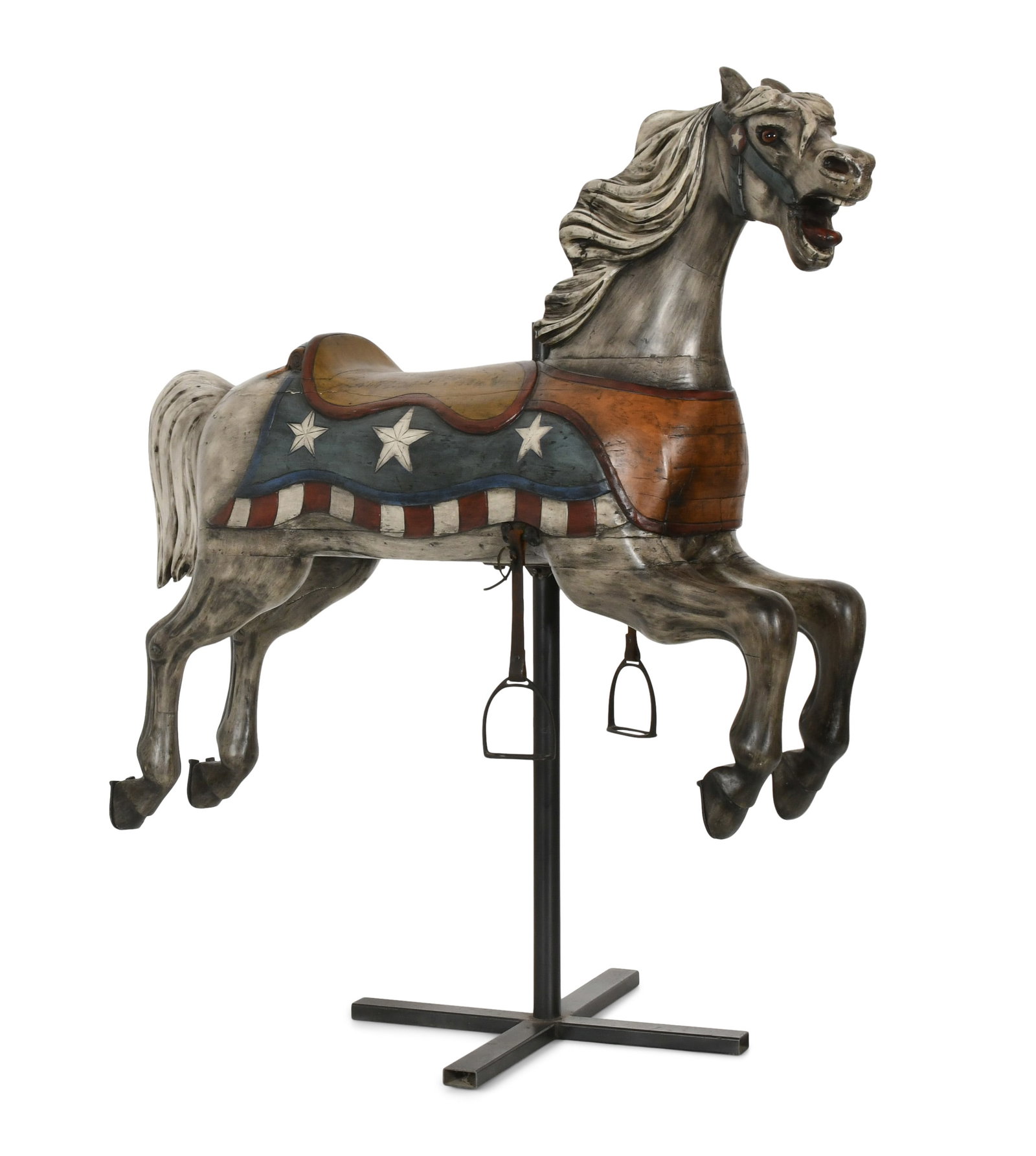 C.W. Parker Carved & Painted Jumper Carousel Horse (1 of 1)