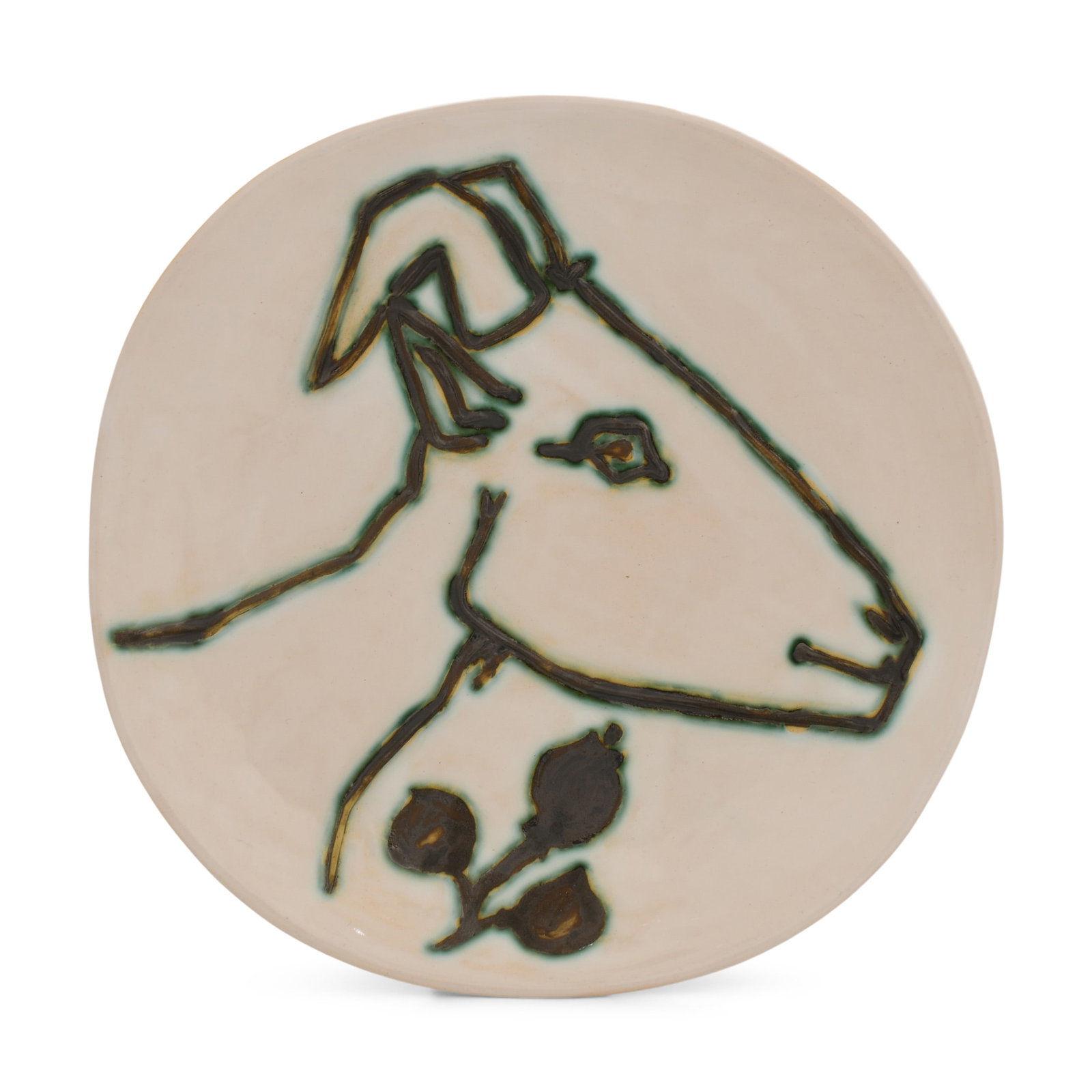 Pablo Picasso (Spanish, 1881-1973), "Tete De Chevre De Profil" Plate (1 of 1)