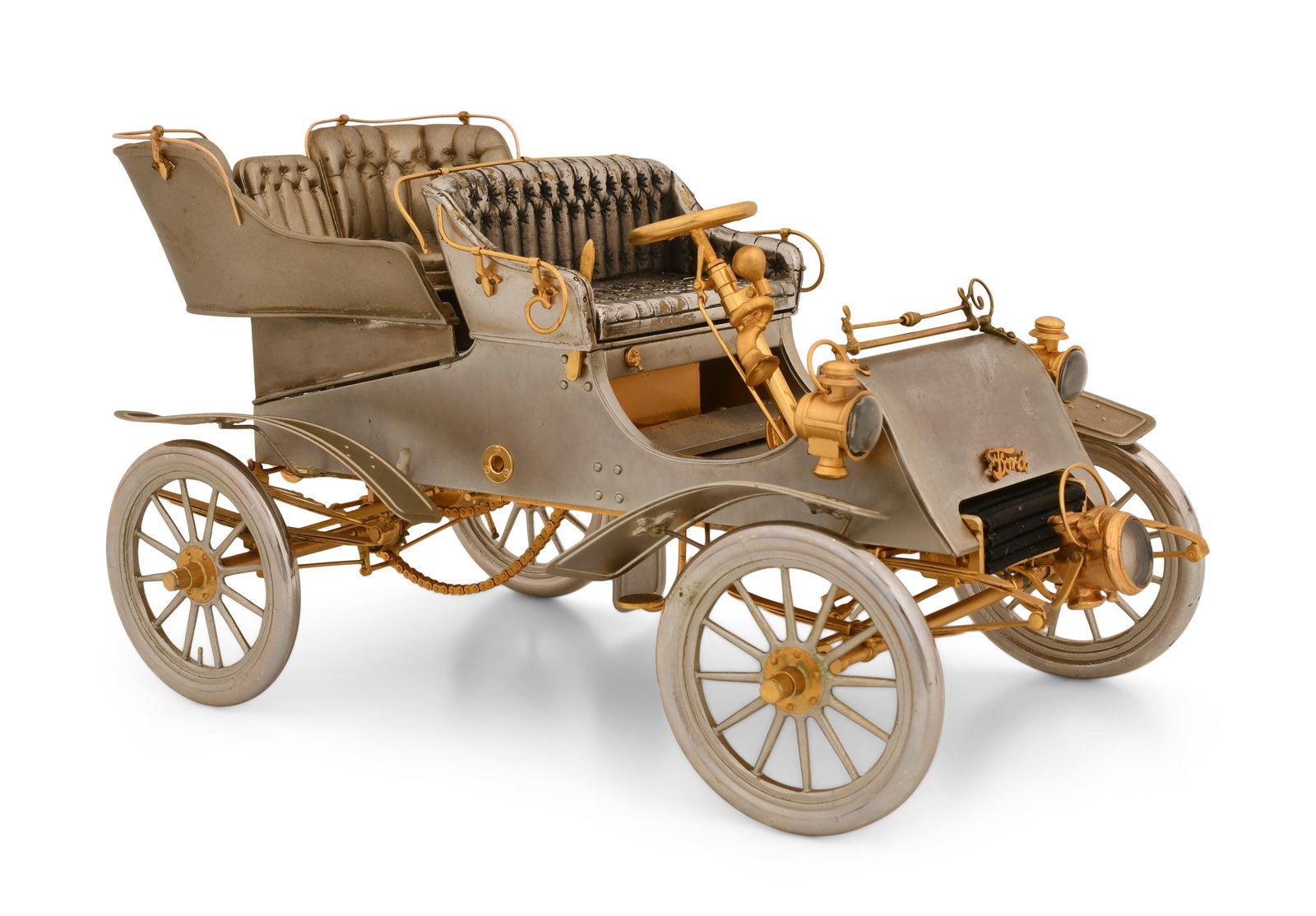 Cartier for Ford Motor Co., Sterling Silver & Gold Model A Vehicle: Cartier for Ford Motor Co., Sterling Silver & Gold Model A Vehicle 7 1/4 x 13 1/2 x 8 inches Provenance: Private Collection, New York