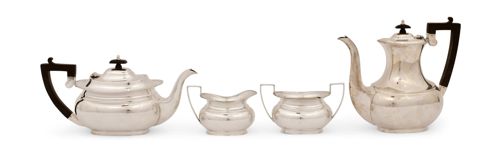 English Sterling Silver Four-Piece Tea Set (1 of 1)