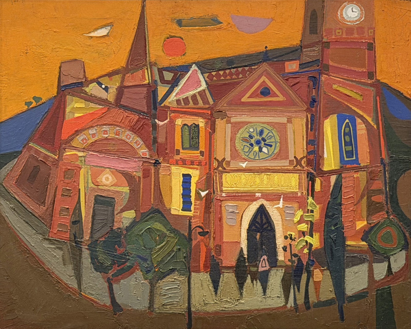 Bruno Stern Zupan (American, b. 1939), European Church: Bruno Stern Zupan (American, b. 1939) European Church oil on canvas signed "Zupan" (upper right) 25 1/4 x 31 1/4 inches (sight) 33 1/2 x 39 1/2 inches (frame) Provenance: Private Collection, Georgi