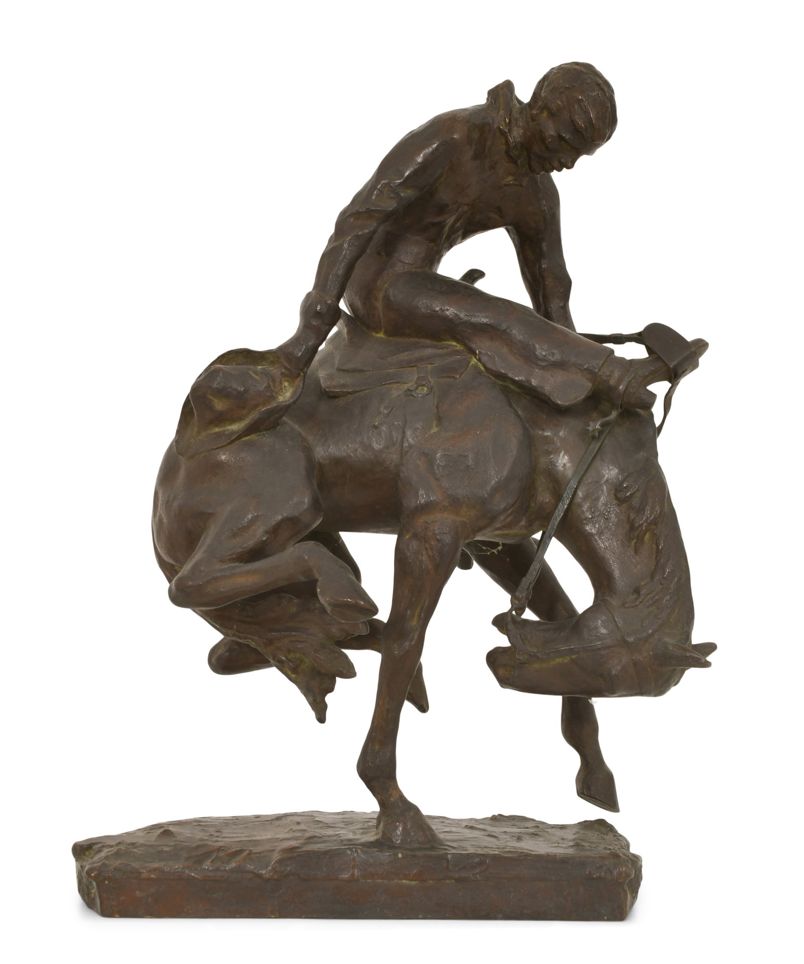 Gorham Co. Bronze Sculpture of a Bronco Rider (1 of 9)