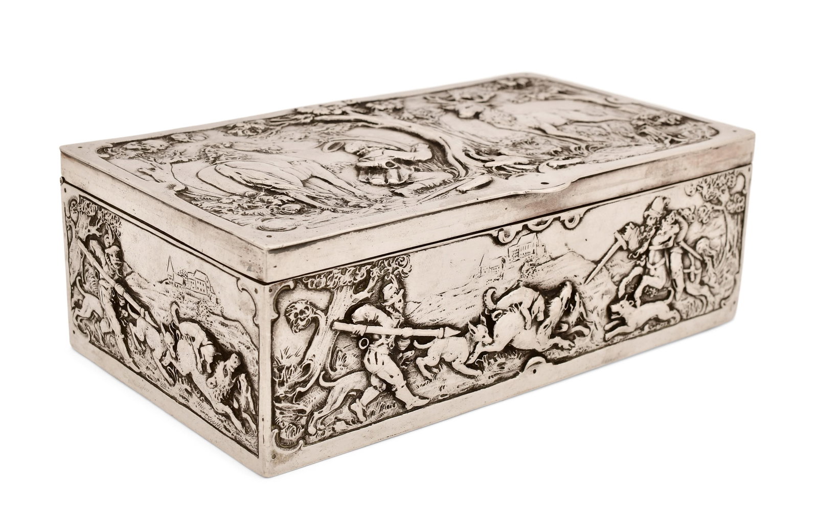 Continental Silver Repoussé Box - 2