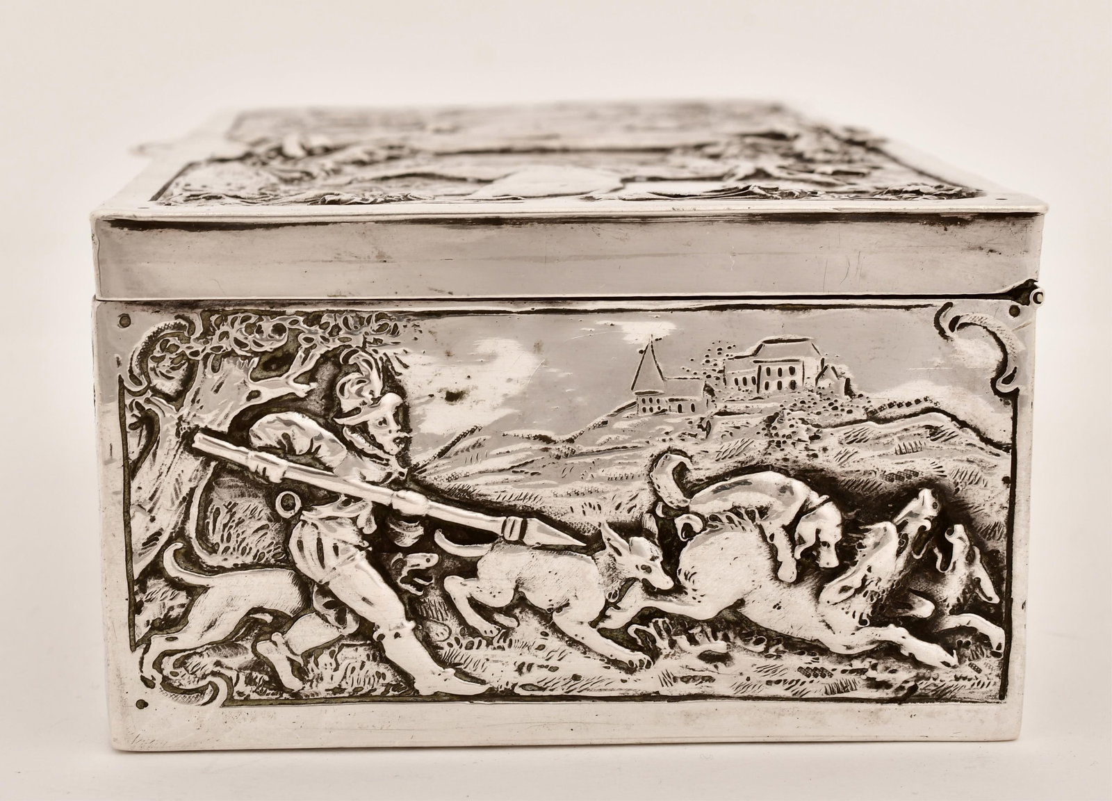 Continental Silver Repoussé Box - 3