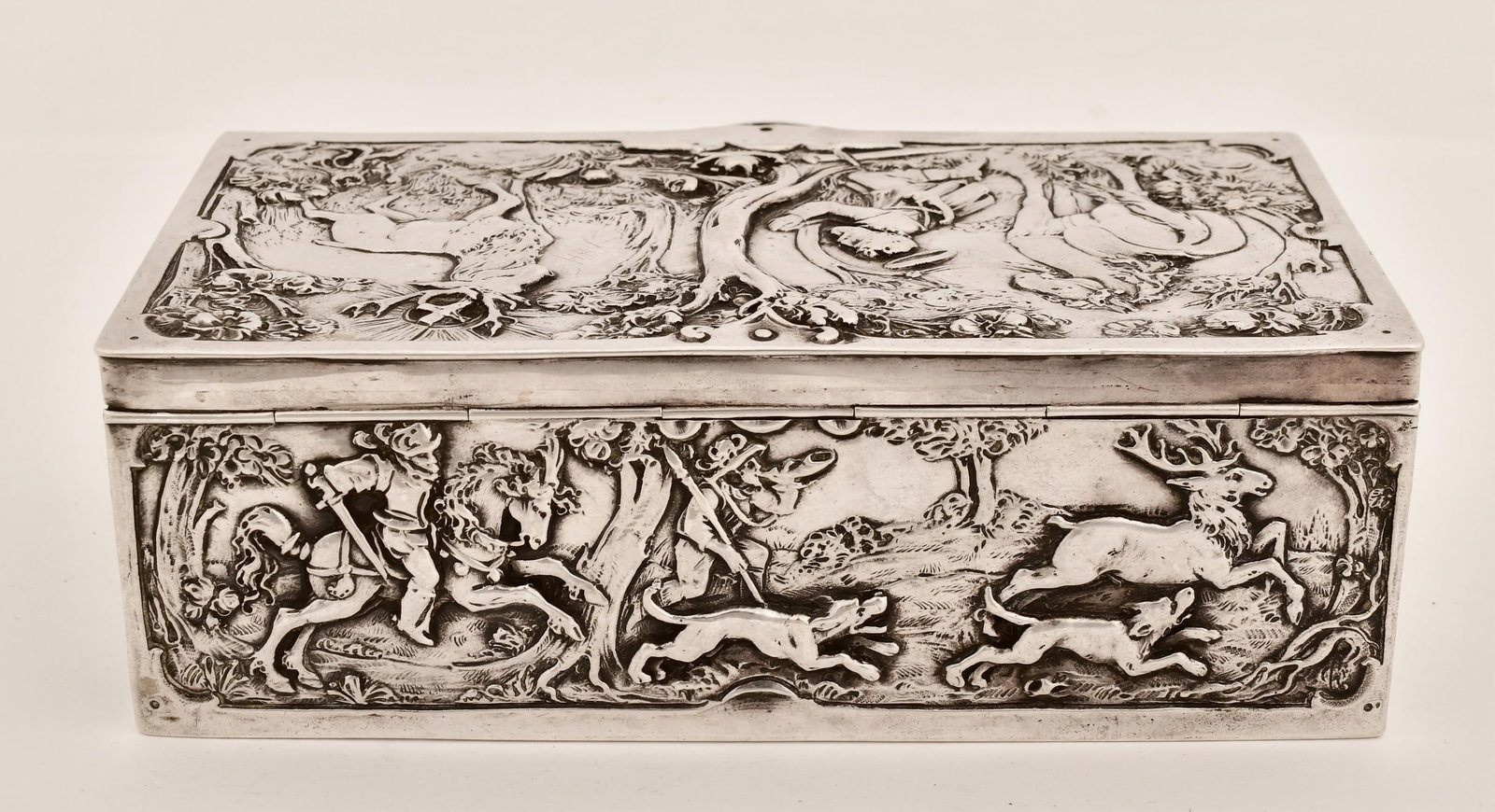 Continental Silver Repoussé Box - 4