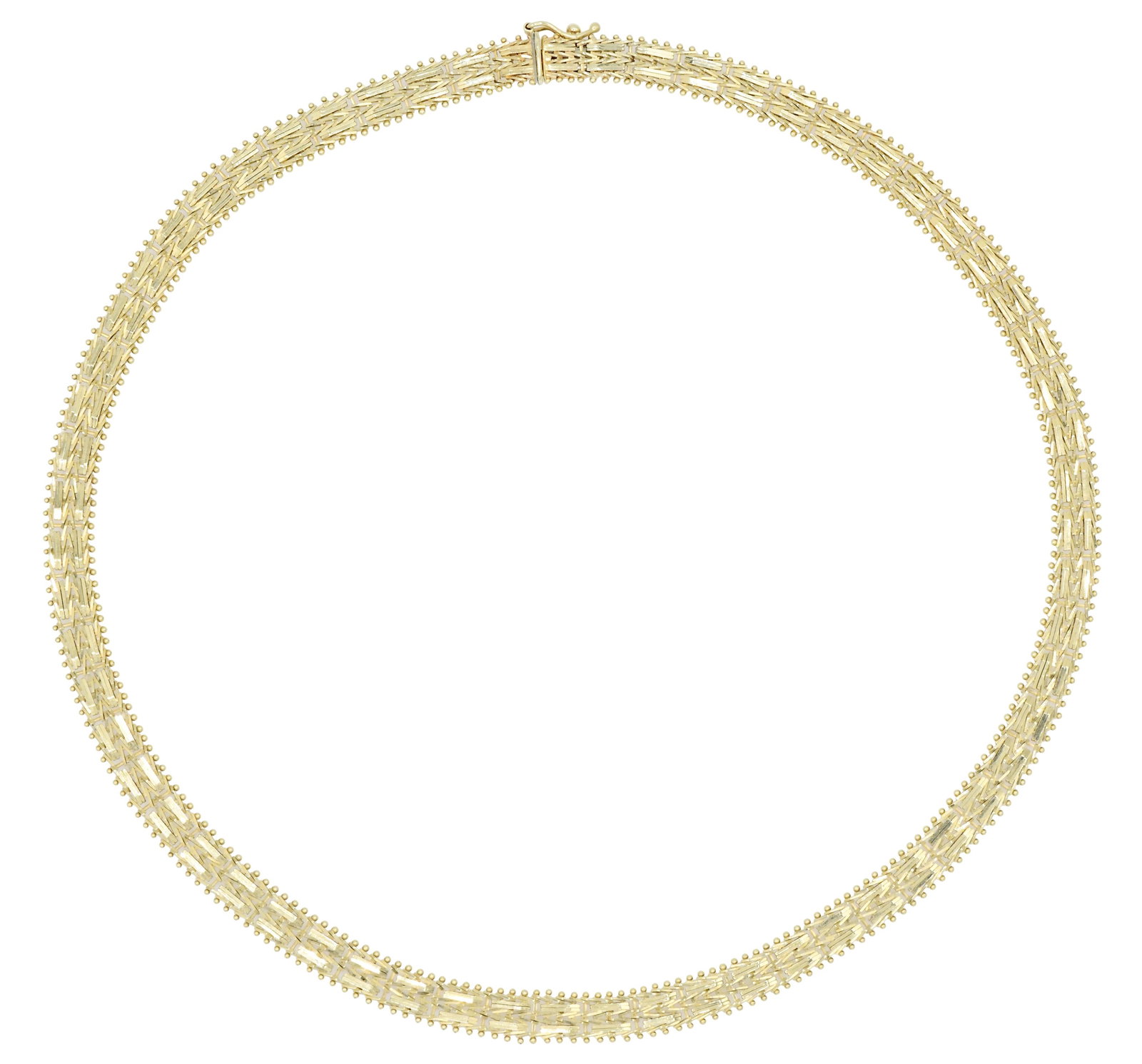 14K Yellow Gold Necklace: 14K Yellow Gold Necklace • 17 3/8 inches (length) • 17.9 dwt (total weight) Provenance: Private Collection, Connecticut Other Notes: Fontaine's Auction Gallery can arrange shipping for
