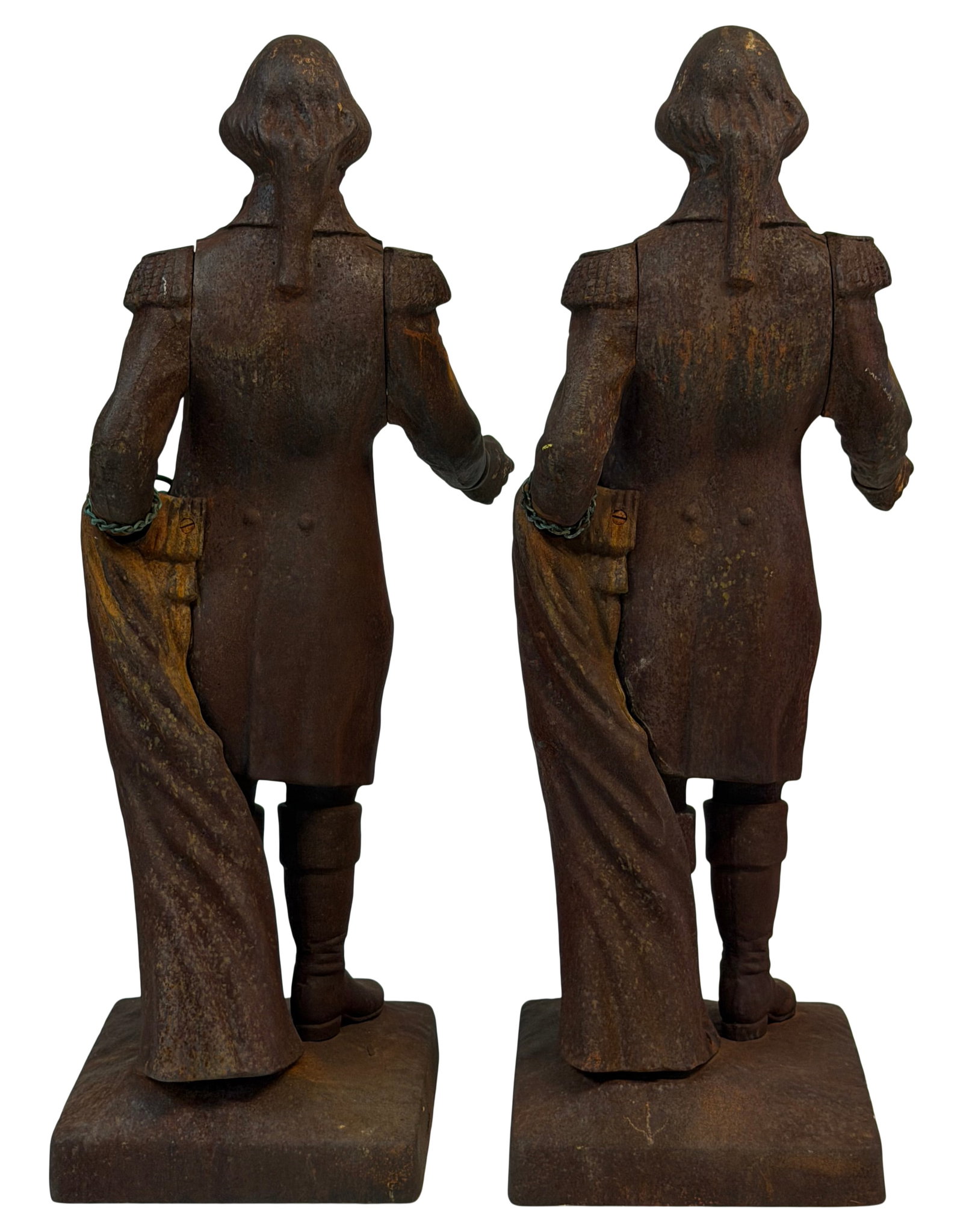 A Pair of American Cast Iron George Washington Boundary Markers - 6