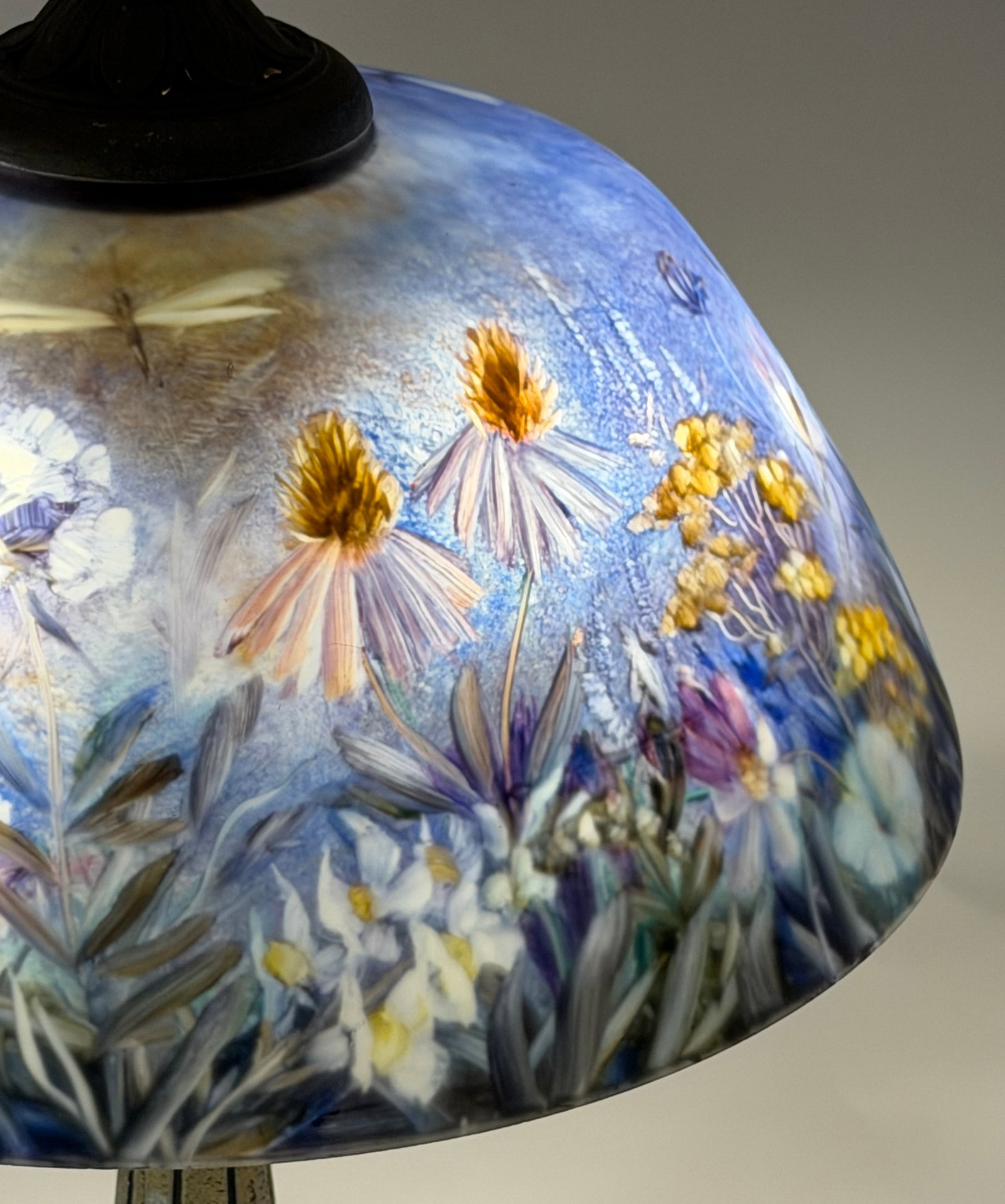 Ulla Darni Reverse Painted Glass Table Lamp - 2