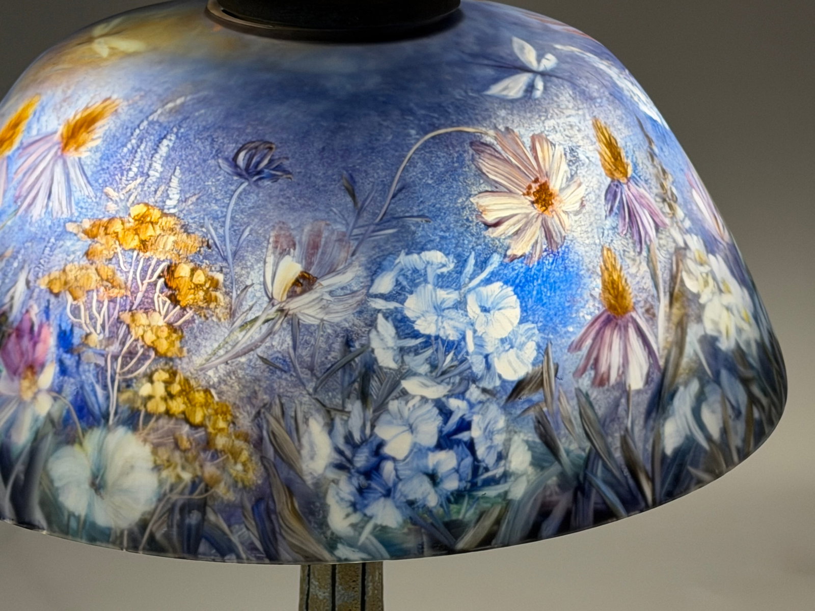 Ulla Darni Reverse Painted Glass Table Lamp - 3