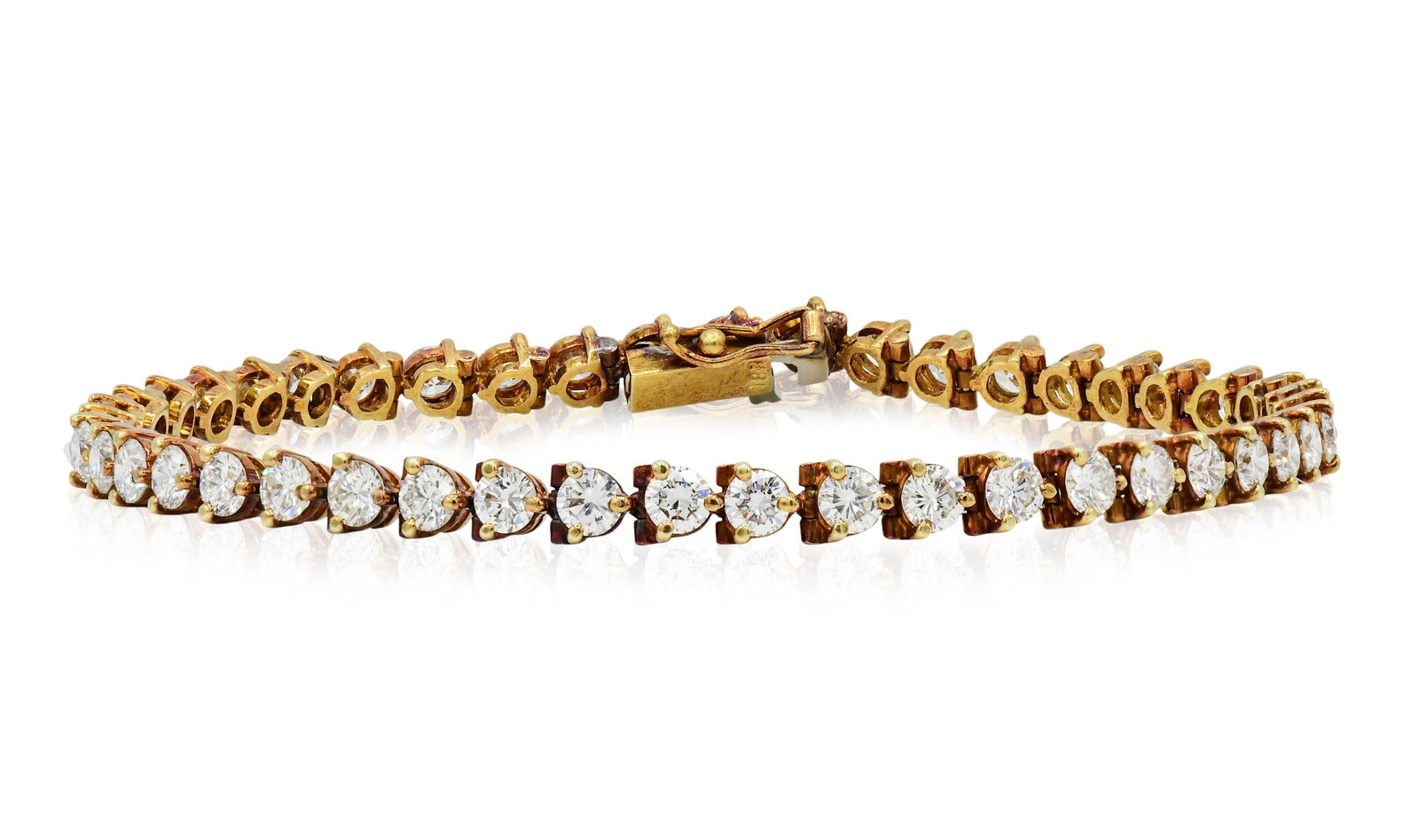 18K Rose Gold & Diamond Tennis Bracelet (1 of 3)