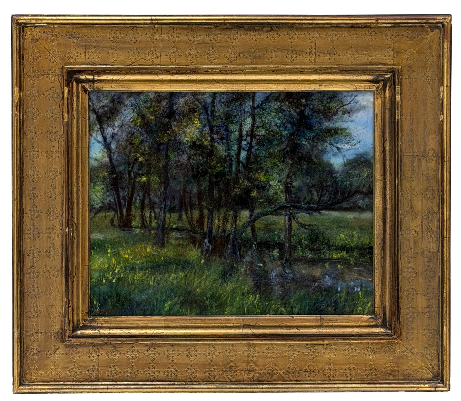 Stelz Studios Pate de Verre Spring Landscape Plaque (1 of 4)