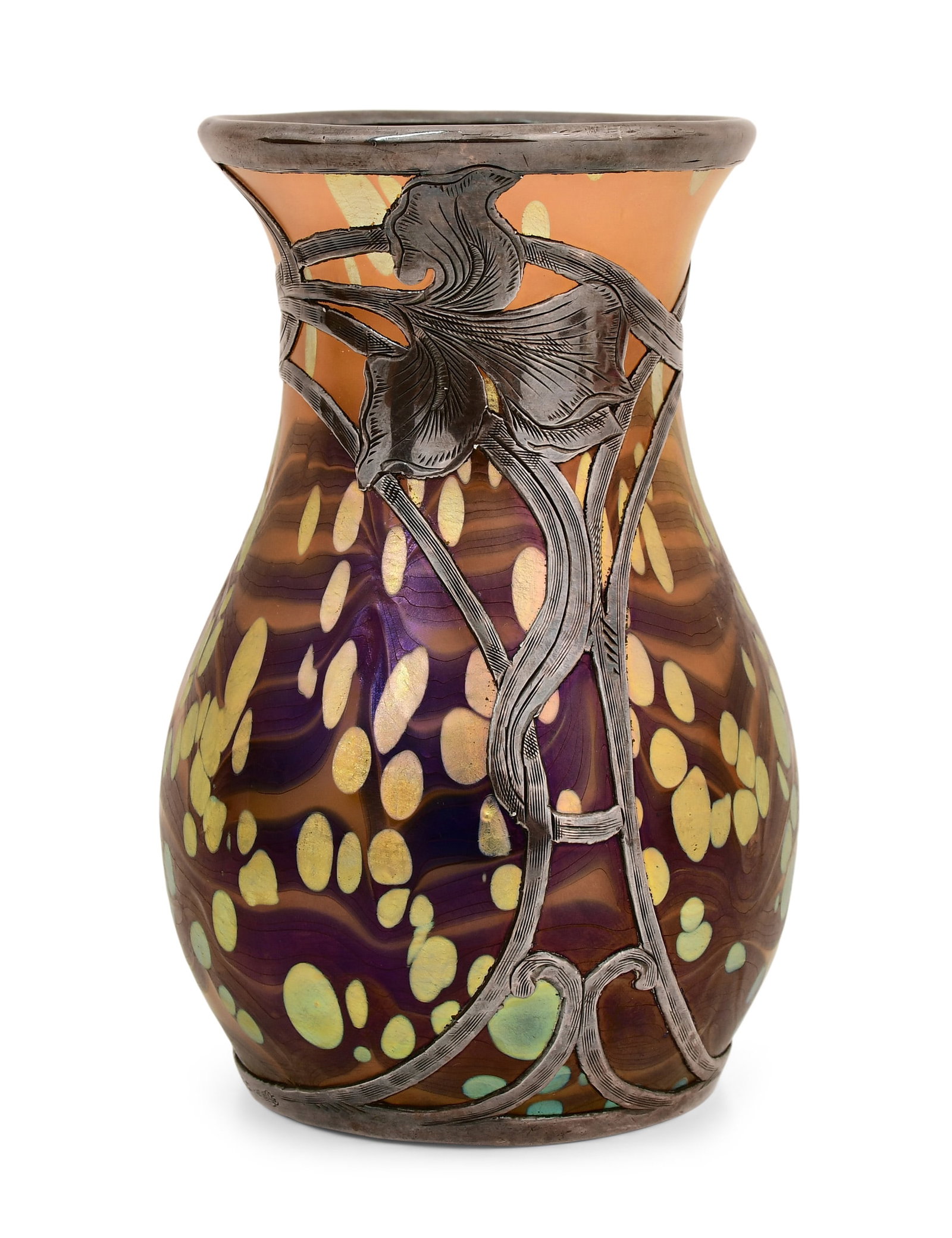 Loetz "Cytisus" Silver Overlay Glass Vase (1 of 6)
