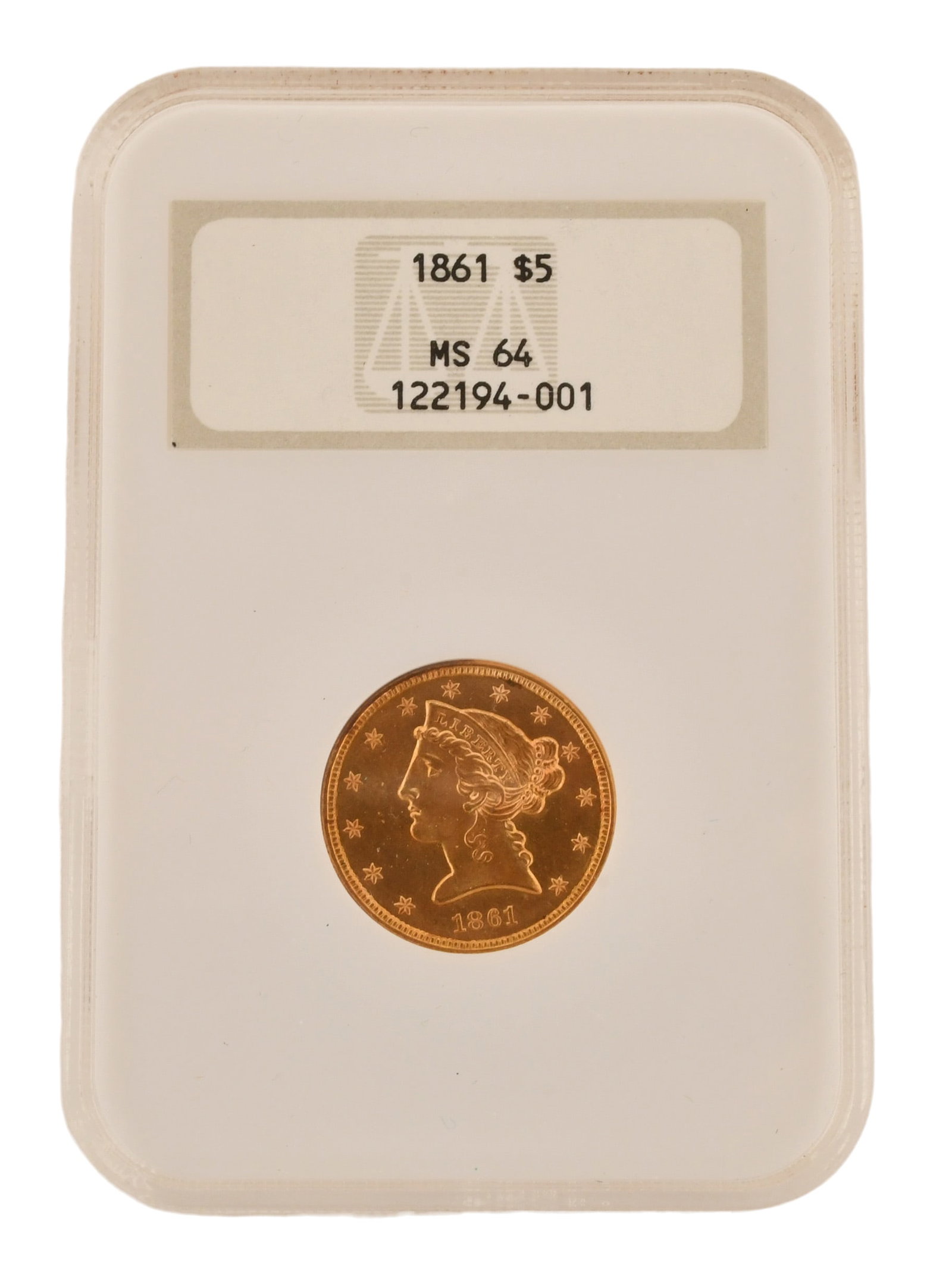 1861 $5 Gold Coin MS64 (1 of 2)