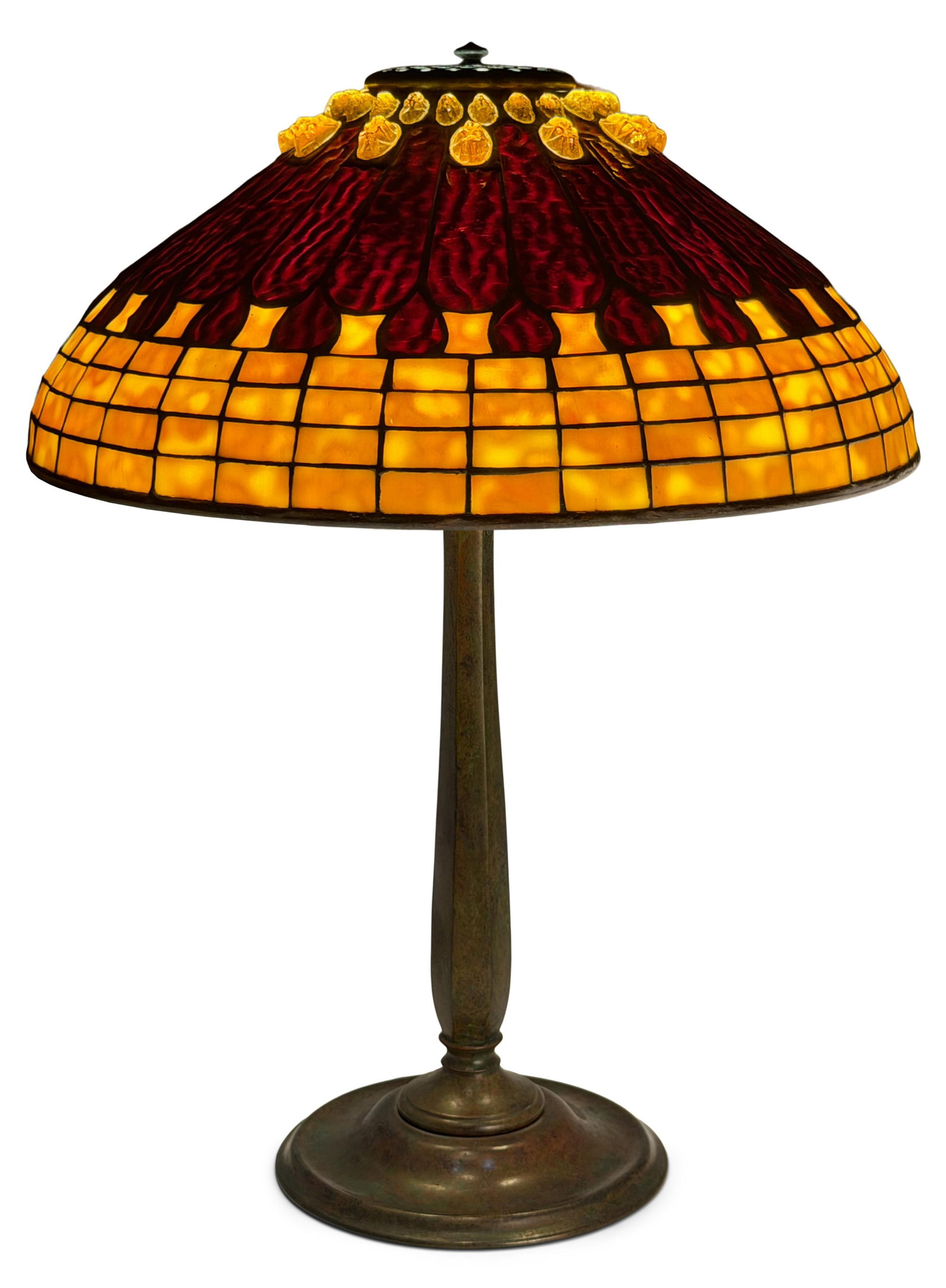 Tiffany Studios "Jeweled Feather" Table Lamp (1 of 10)