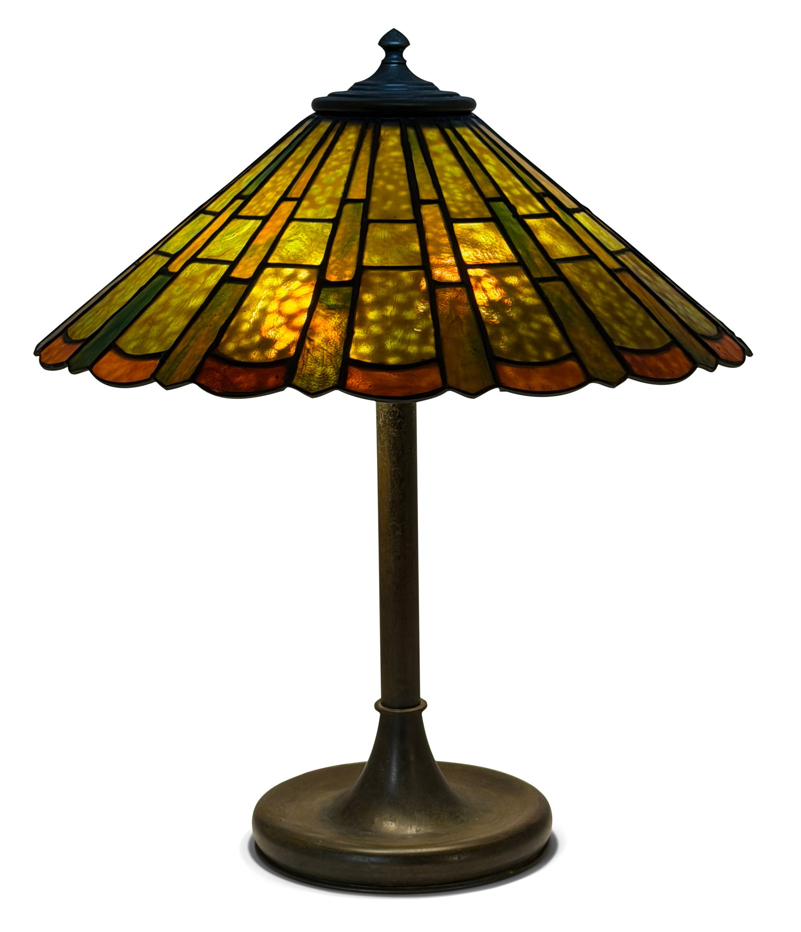 American Arts & Crafts Prairie Style Leaded Glass Lamp (1 of 5)
