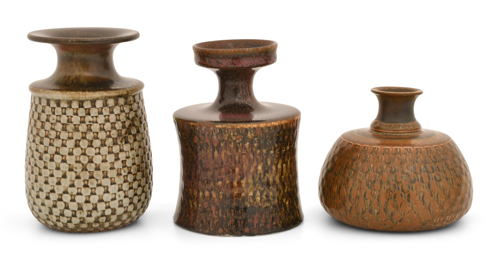 Stig Lindberg (Swedish, 1916-1982), Three Vases (1 of 7)