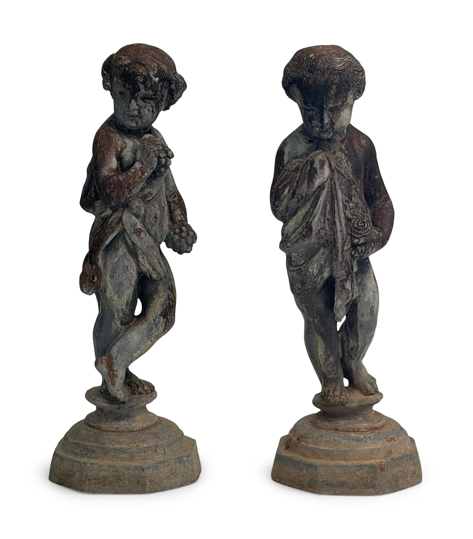 A Pair of English Zinc Garden Figures (1 of 5)