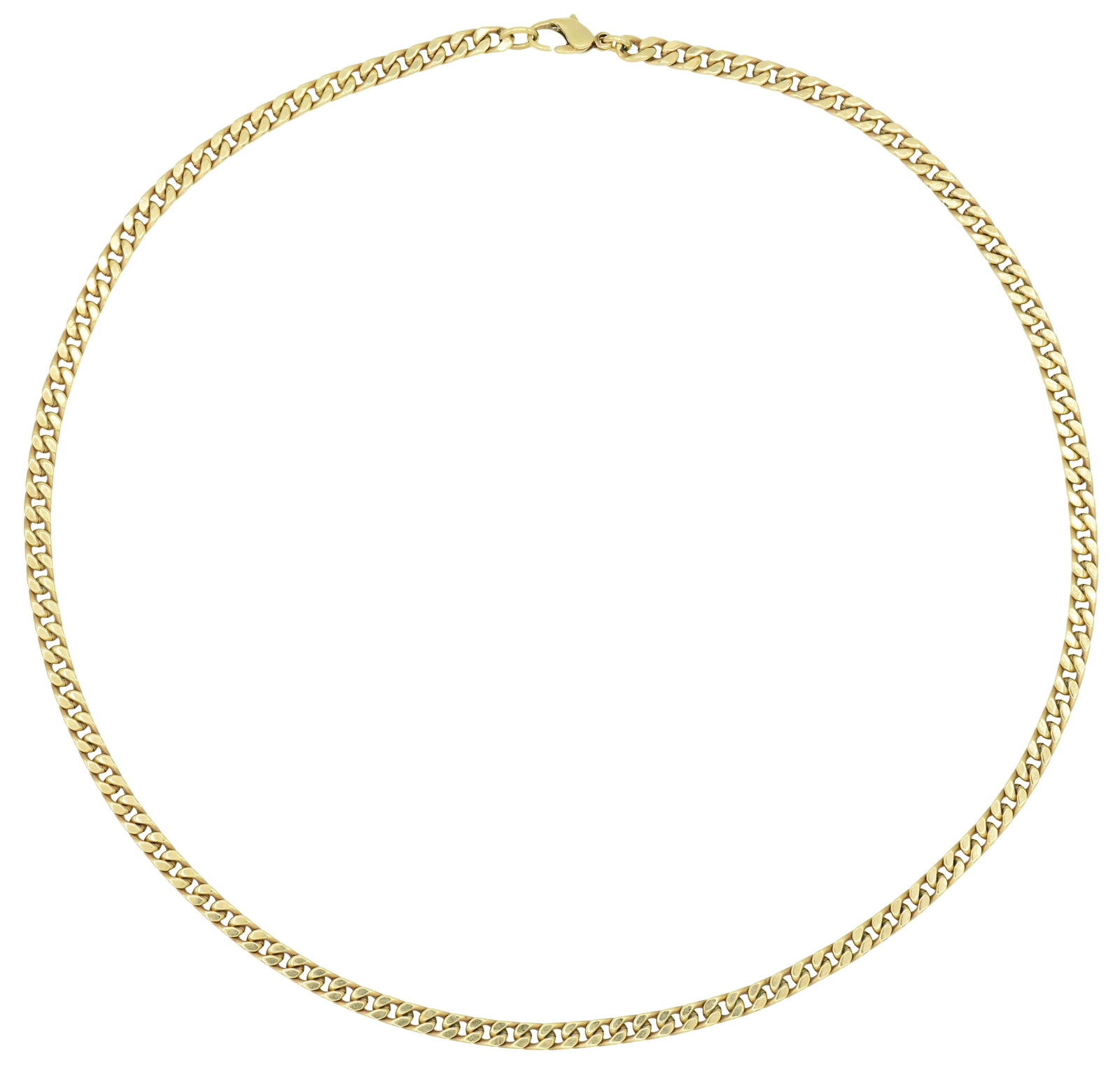14K Yellow Gold German Chain Necklace: 14K Yellow Gold German Chain Necklace • 19 7/8 inches (length) • 15.1 dwt (total weight) Provenance: Private Collection, Connecticut Other Notes: Fontaine's Auction Gallery can arrange shi