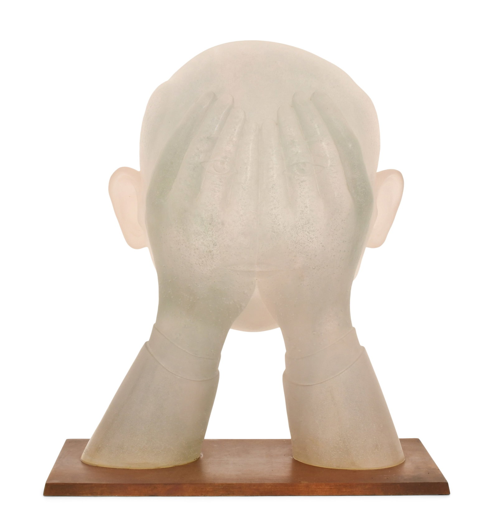 Roland Topor for Daum, Pâte de Verre & Bronze "Les Mains Sales" (Dirty Hands) Sculpture: Roland Topor for Daum, Pâte de Verre & Bronze "Les Mains Sales" (Dirty Hands) Sculpture circa 1900 signed "R. Topor, 90" and numbered 16 1/4 x 14 x 7 inches Provenance: Private Collection, New Yo