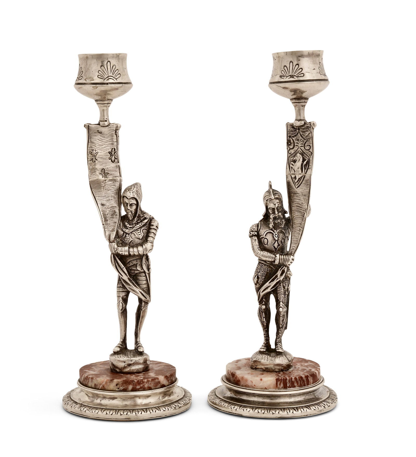 A Pair of Continental Silver Candlesticks: A Pair of Continental Silver Candlesticks 7 1/4 x 2 3/4 inches Provenance: Private Collection, New York Other Notes: Fontaine's Auction Gallery can arrange shipping for this item (USA only).