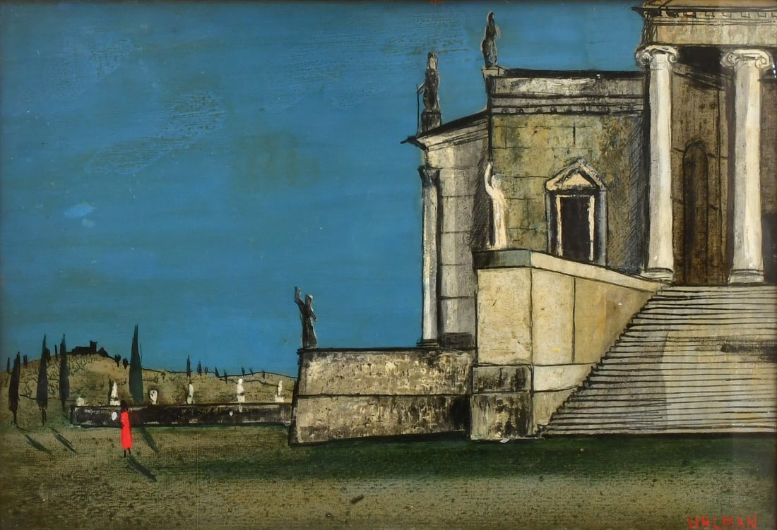 Fred Uhlman (German/British, 1901-1985), "Palladian Villa" (1 of 6)